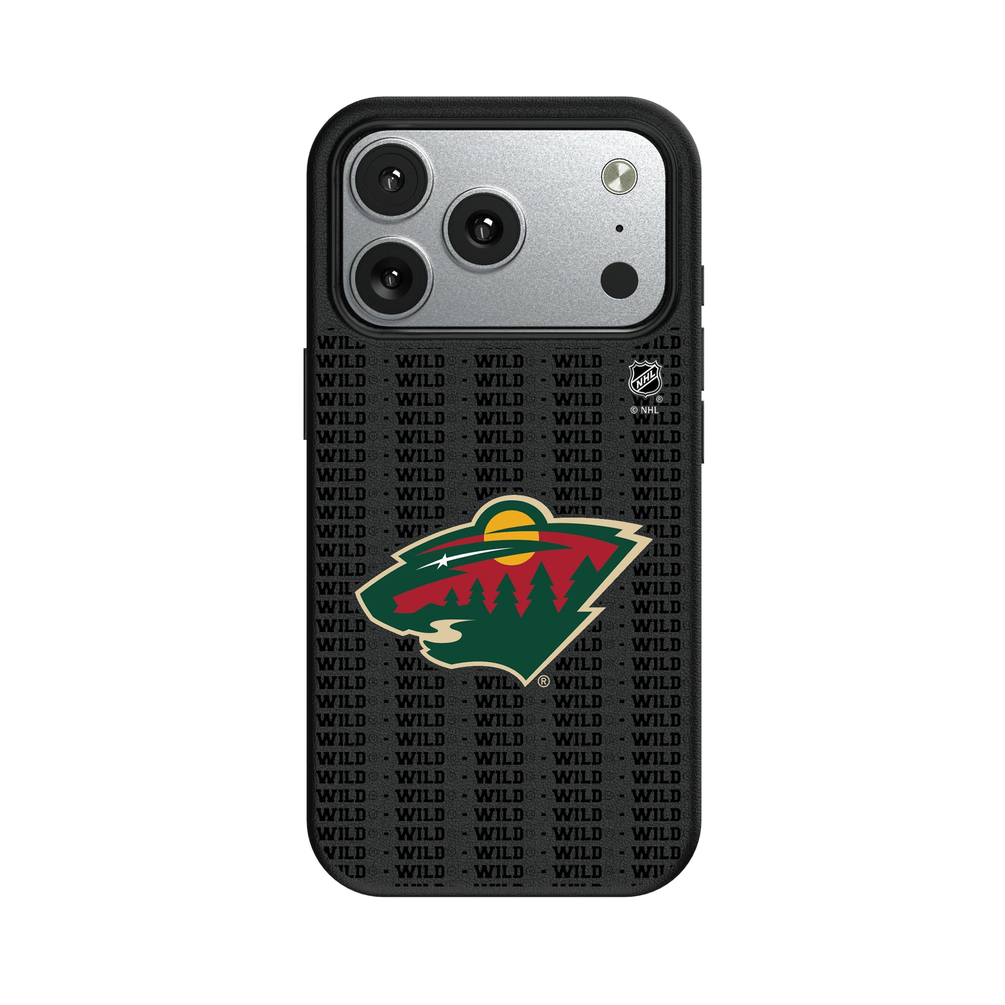 Minnesota Wild Text Backdrop iPhone MagSafe Compatible Phone Case for Apple iPhone#Device_iPhone 17 Pro