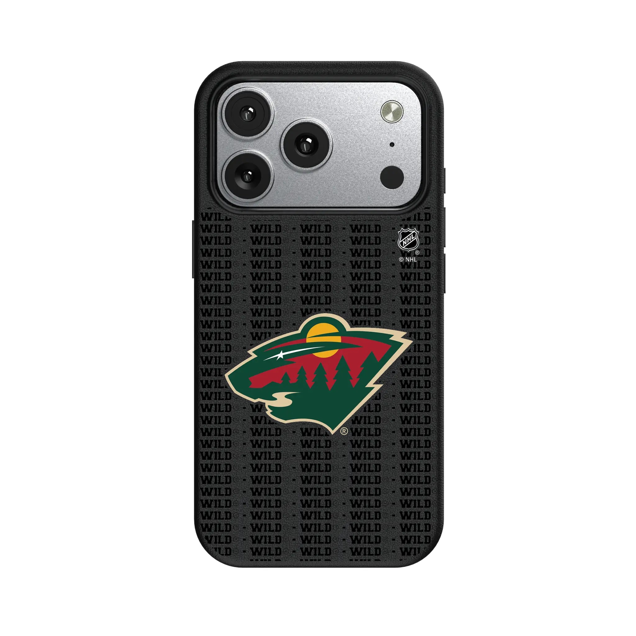 Minnesota Wild Text Backdrop iPhone MagSafe Compatible Phone Case for Apple iPhone#Device_iPhone 17 Pro
