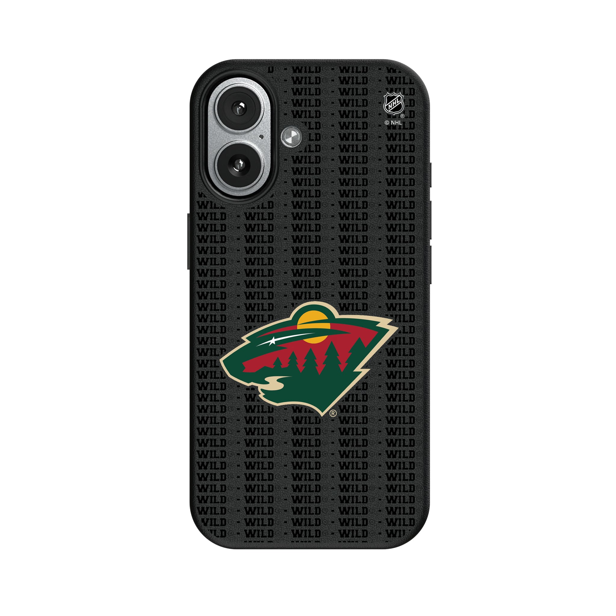 Minnesota Wild Text Backdrop iPhone MagSafe Compatible Phone Case for Apple iPhone#Device_iPhone 17