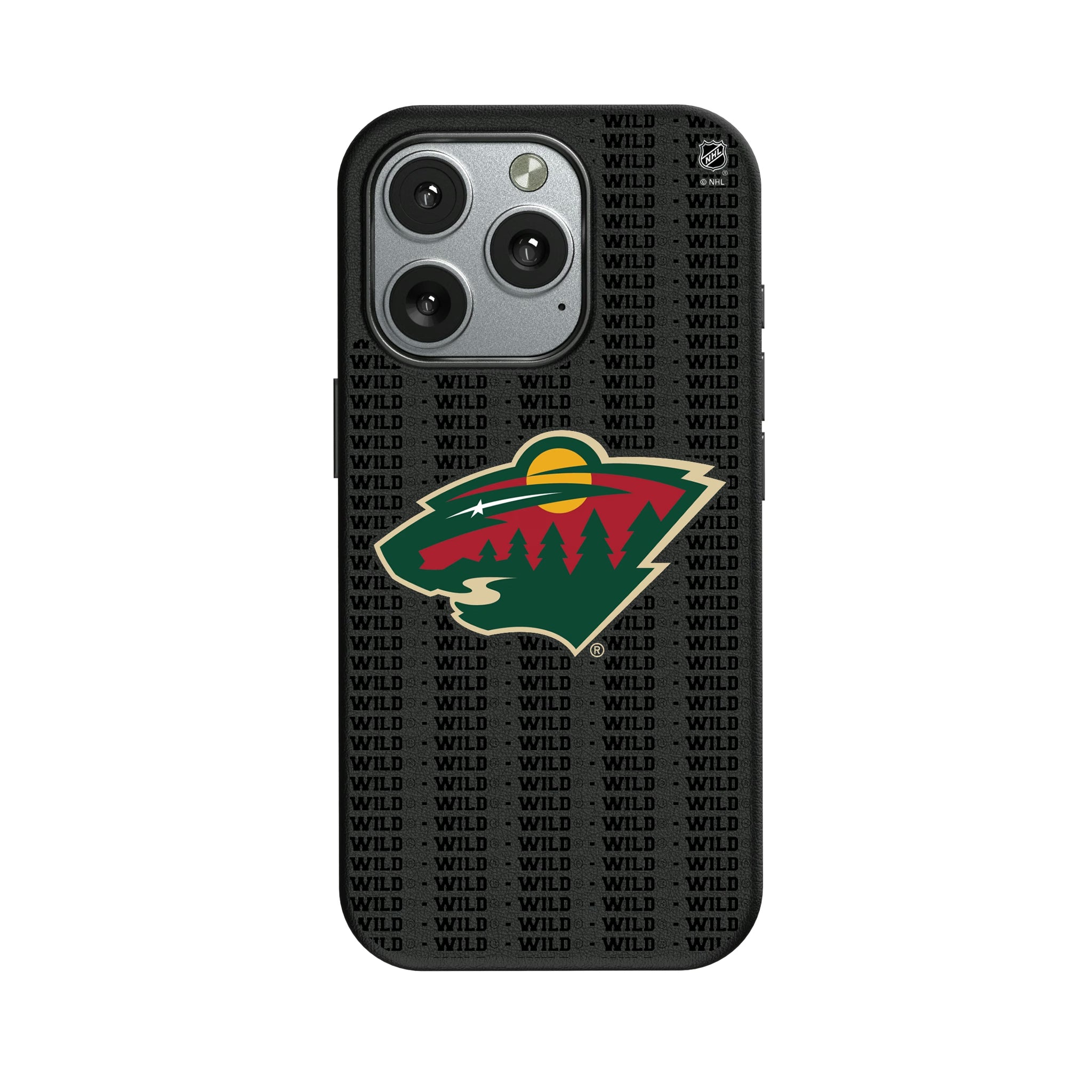 Minnesota Wild Text Backdrop iPhone MagSafe Compatible Phone Case for Apple iPhone