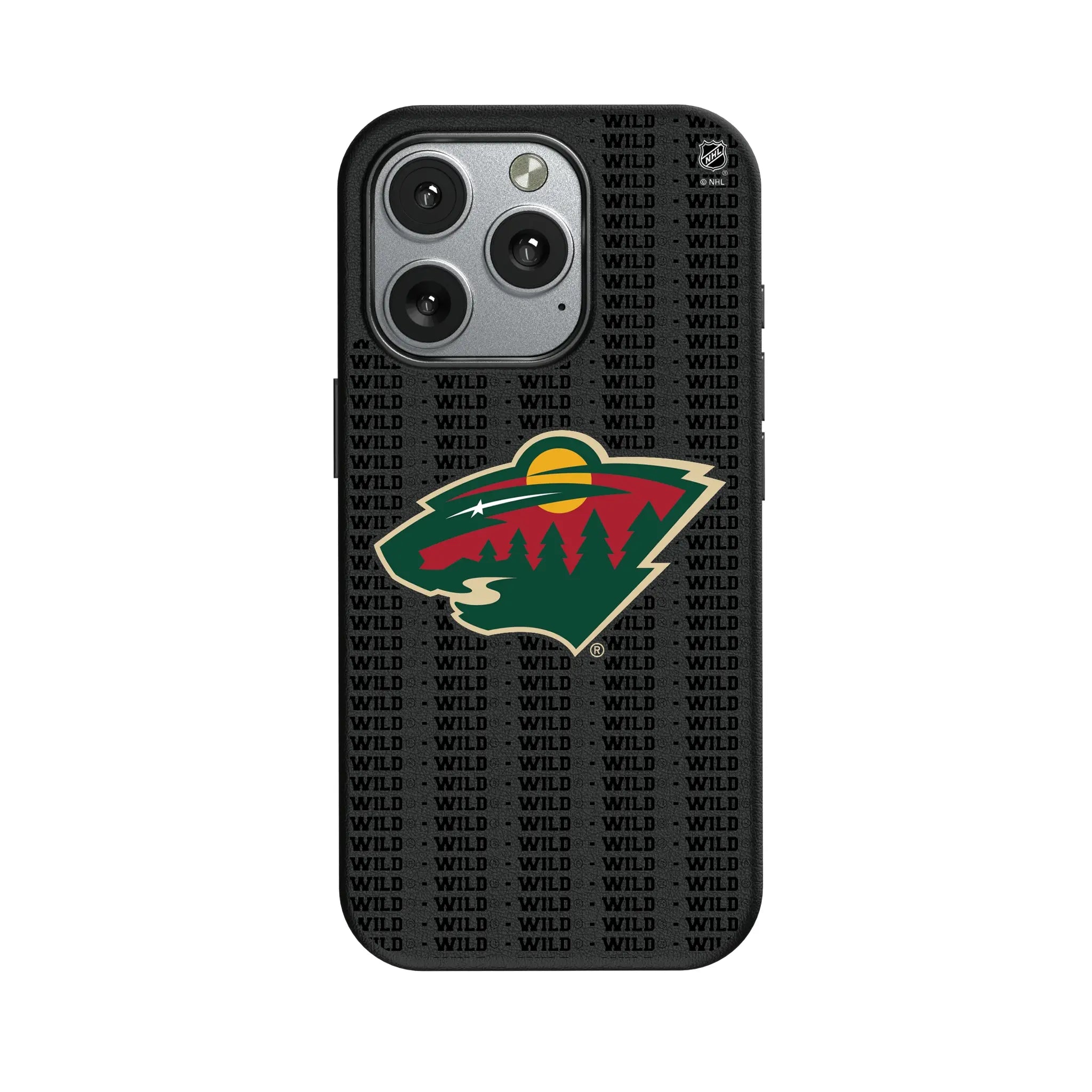 Minnesota Wild Text Backdrop iPhone MagSafe Compatible Phone Case for Apple iPhone