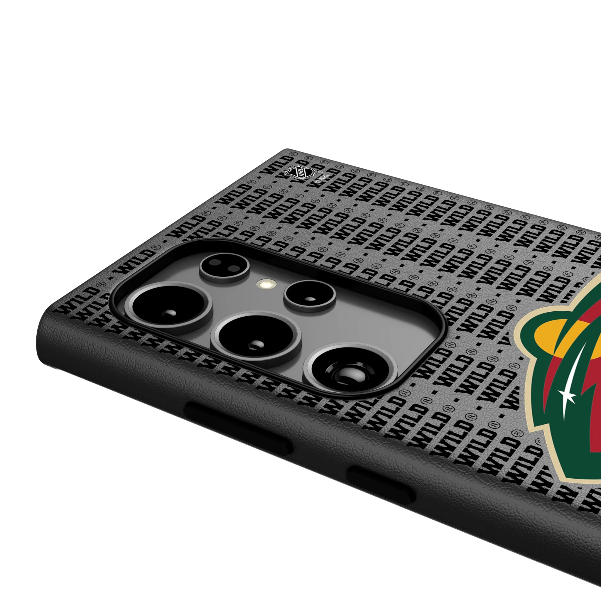 Minnesota Wild Text Backdrop Galaxy MagSafe Compatible Phone Case for Samsung Galaxy - Detail