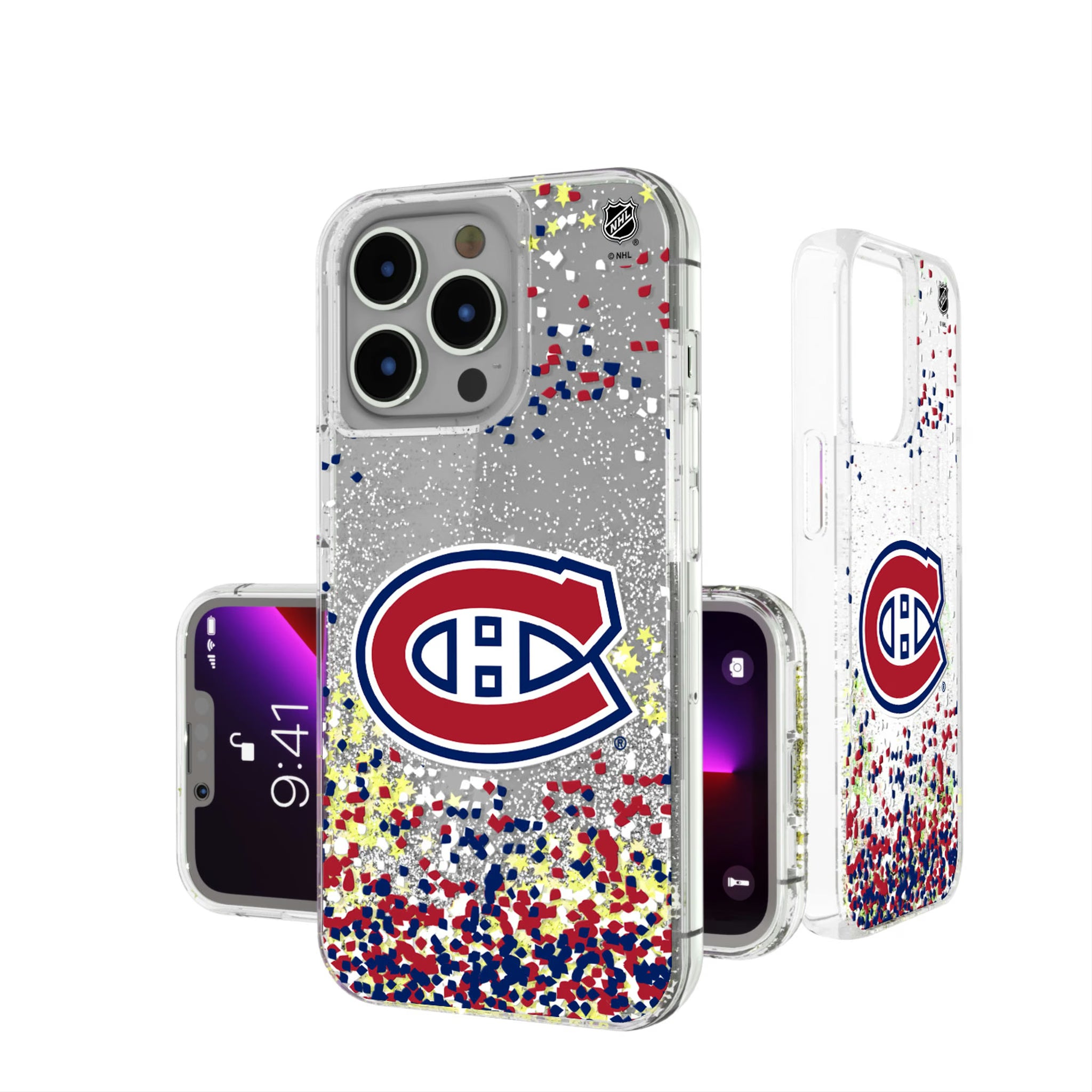 Montreal Canadiens Confetti iPhone Glitter Phone Case for Apple iPhone