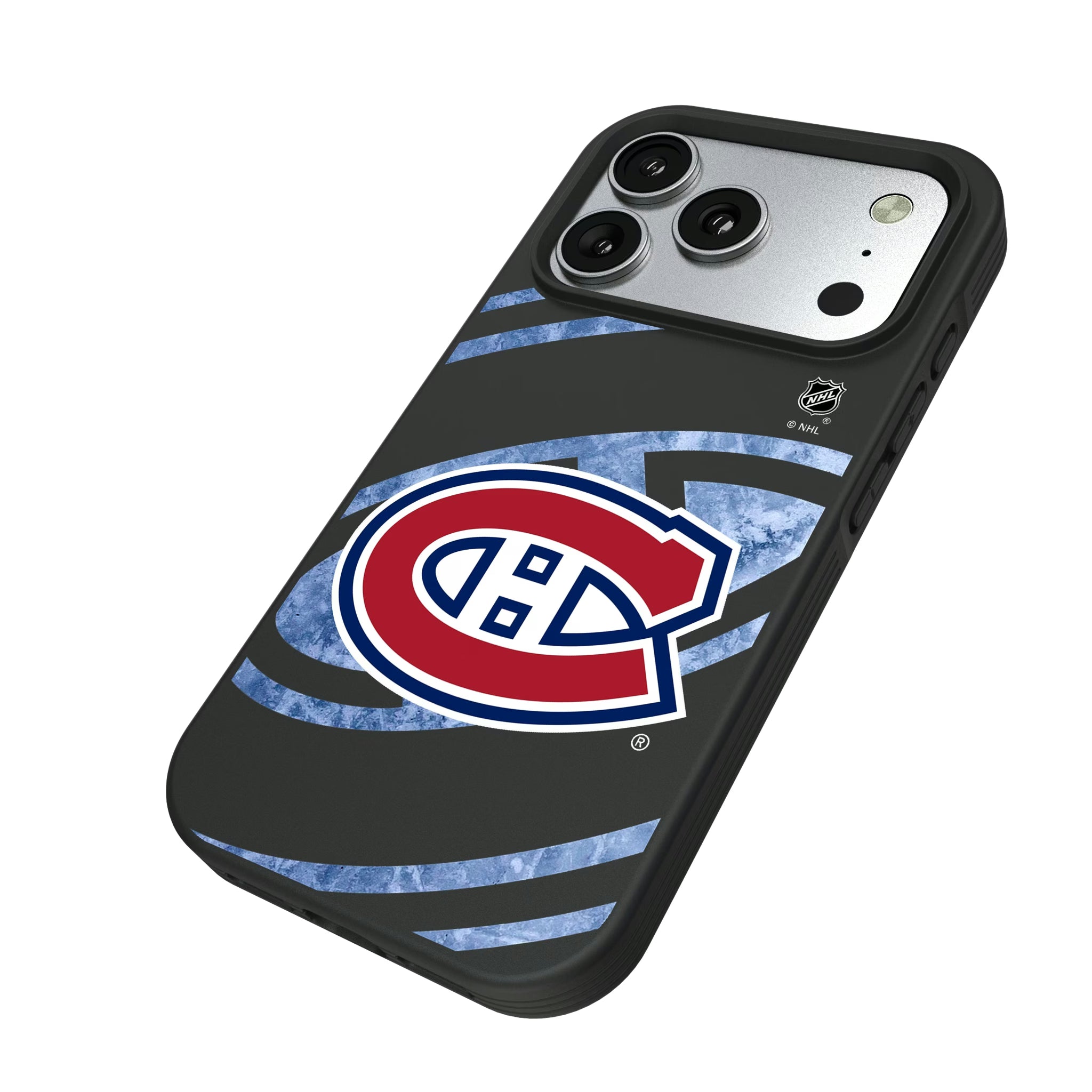 Montreal Canadiens Ice Tilt iPhone Bump Phone Case for Apple iPhone - Isometric View#Device_iPhone 17 Pro