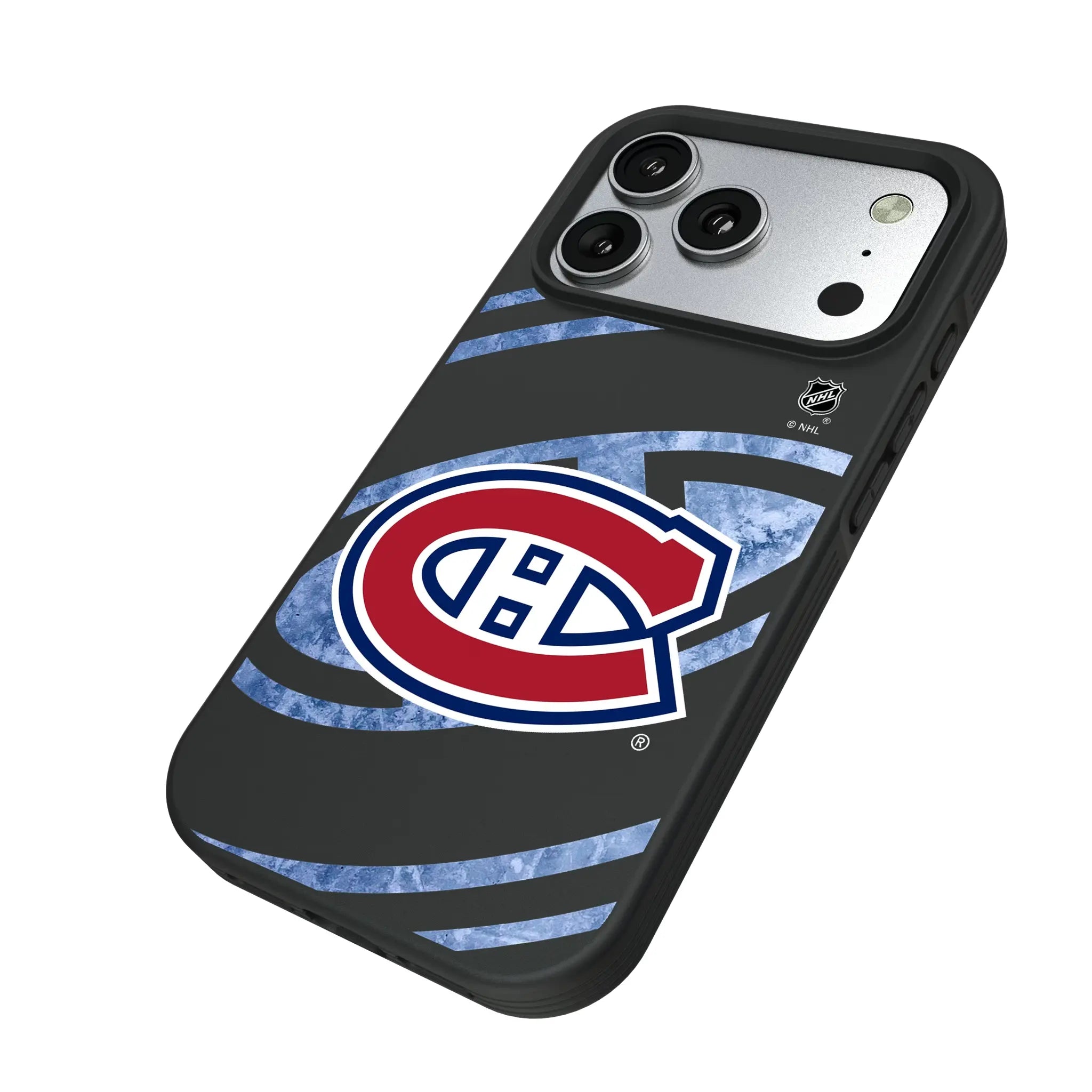 Montreal Canadiens Ice Tilt iPhone Bump Phone Case for Apple iPhone - Isometric View#Device_iPhone 17 Pro