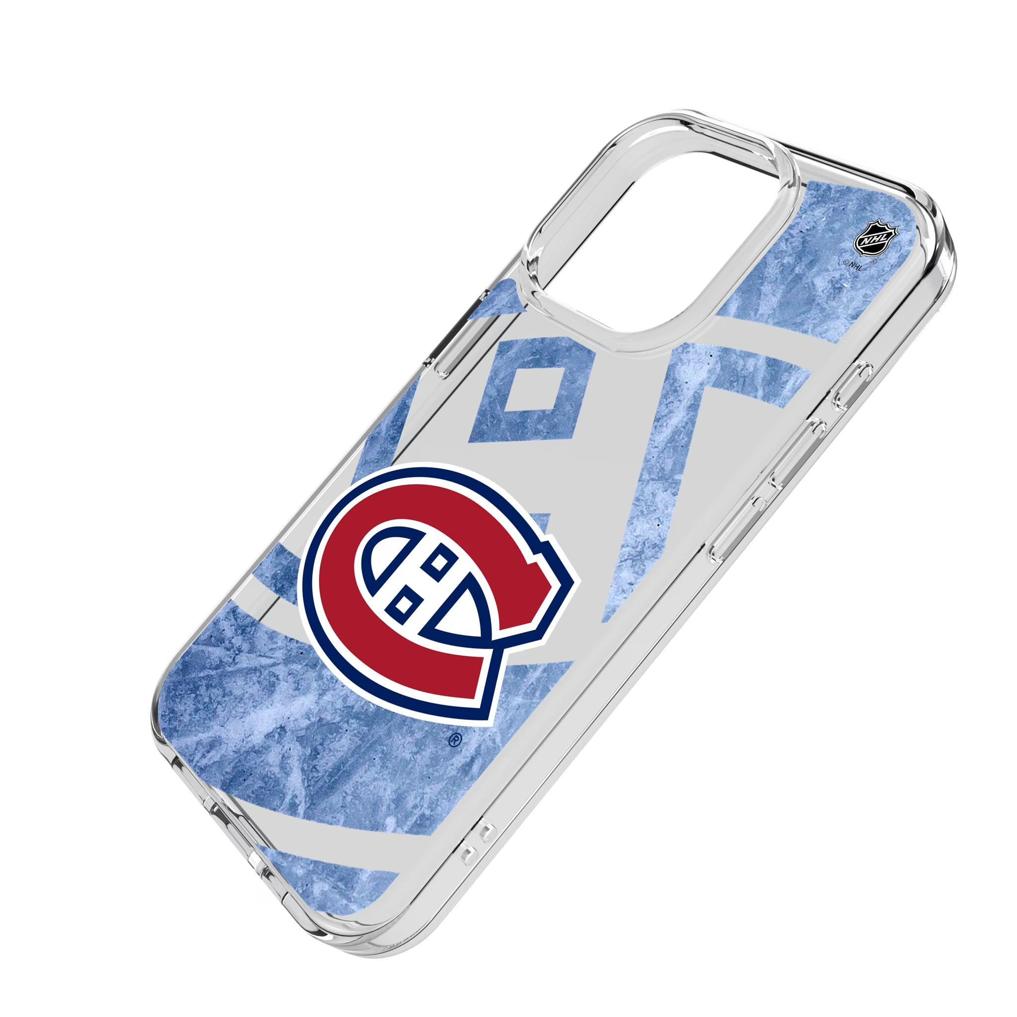 Montreal Canadiens Ice Tilt iPhone Clear Phone Case for Apple iPhone - Isometric View