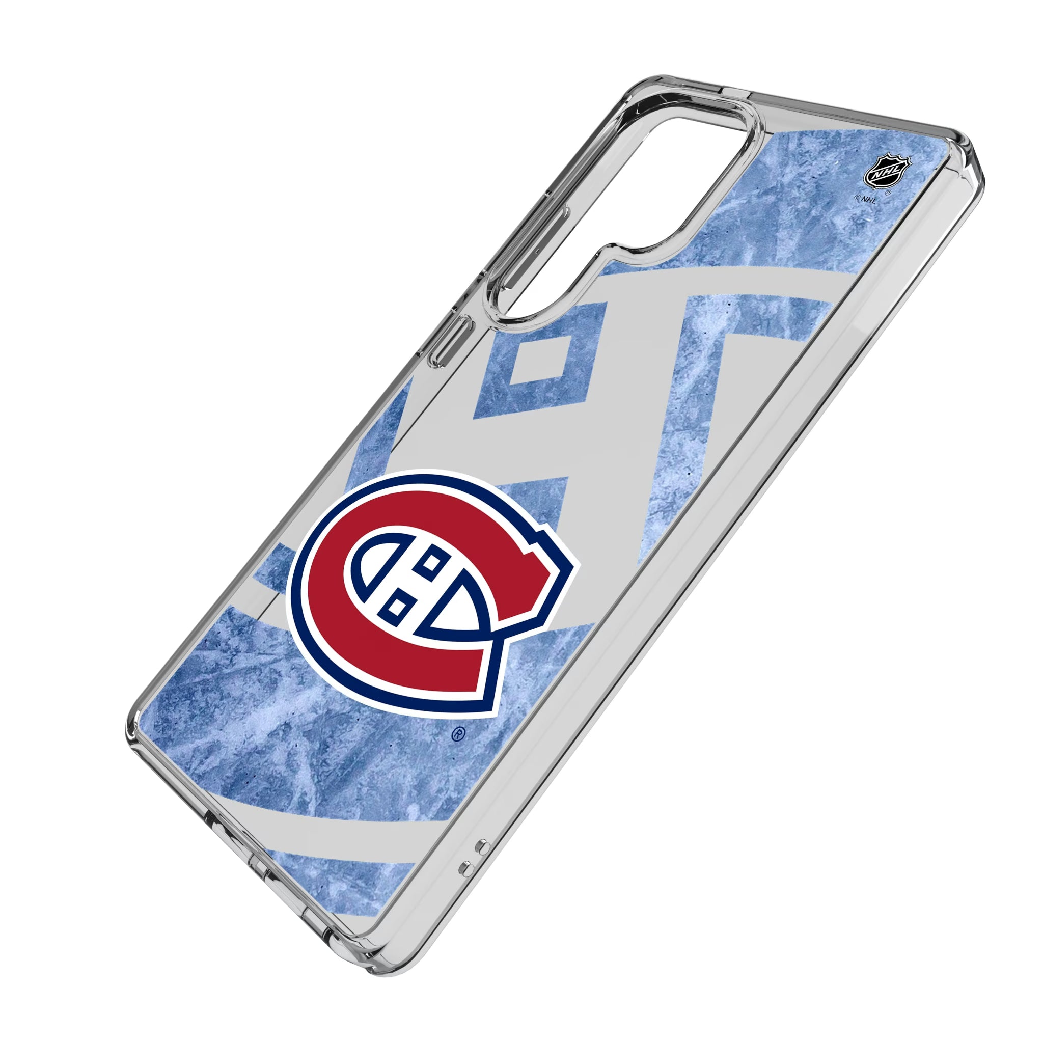 Montreal Canadiens Ice Tilt Galaxy Clear Phone Case for Samsung Galaxy - Isometric View