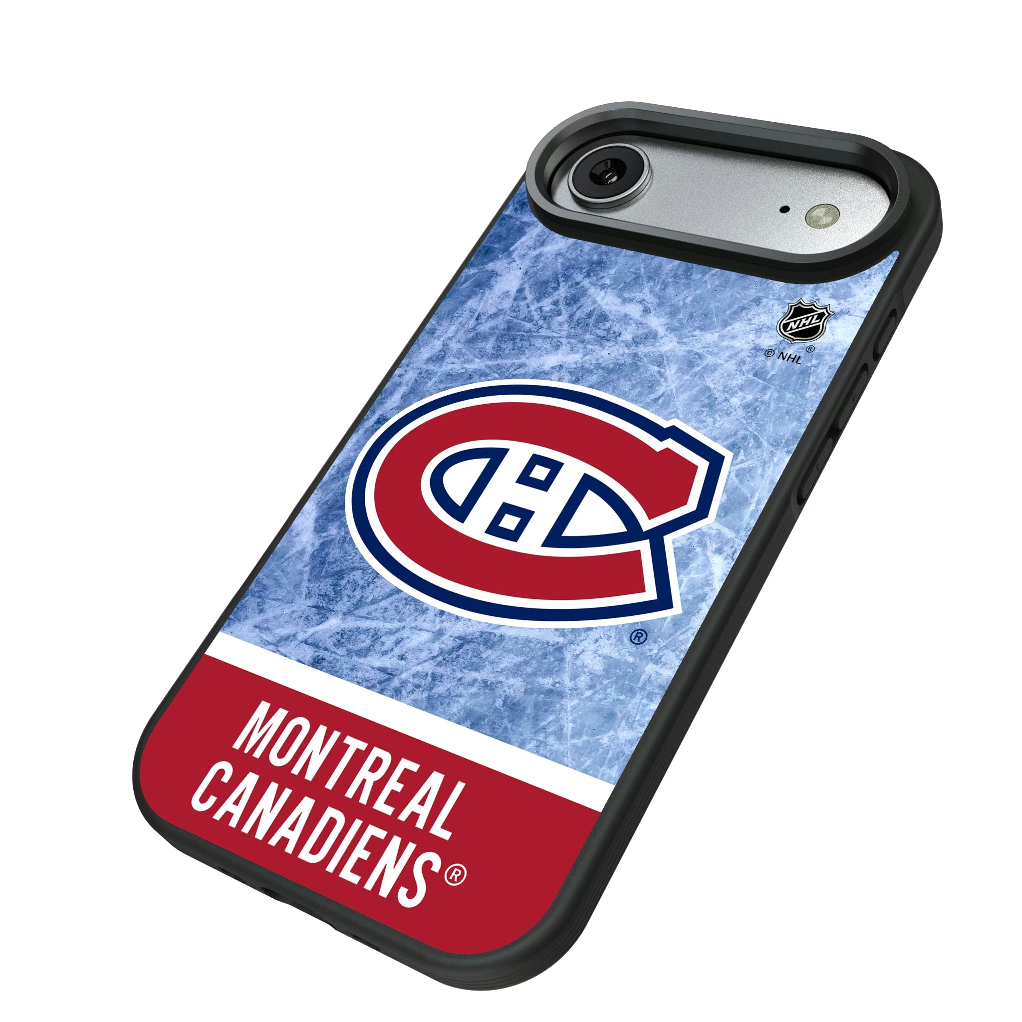 Montreal Canadiens Ice Wordmark iPhone Bump Phone Case for Apple iPhone - Isometric View#Device_iPhone Air