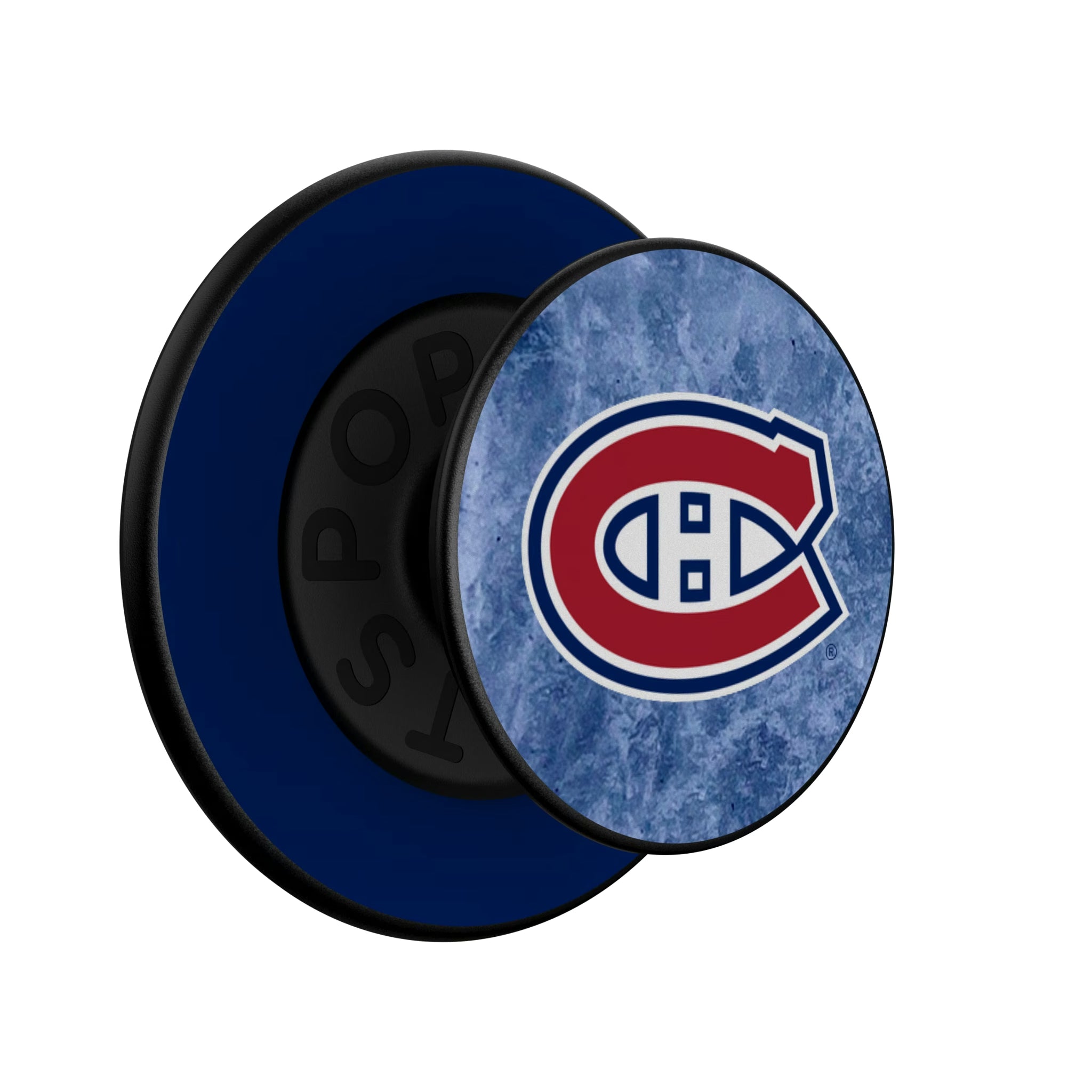 Montreal Canadiens Ice Wordmark Popsockets Round Magnetic - Isometric View