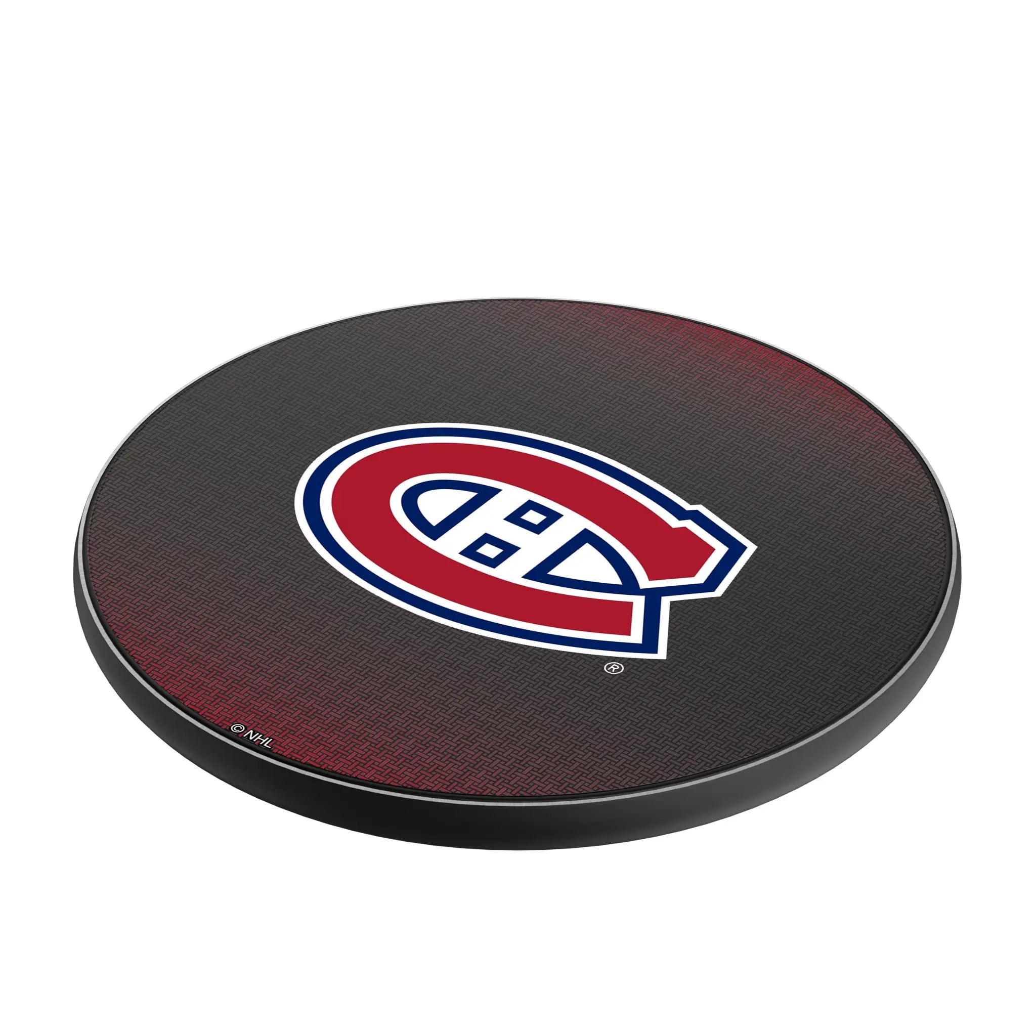 Montreal Canadiens Linen 15-Watt Wireless Charger - Isometric View
