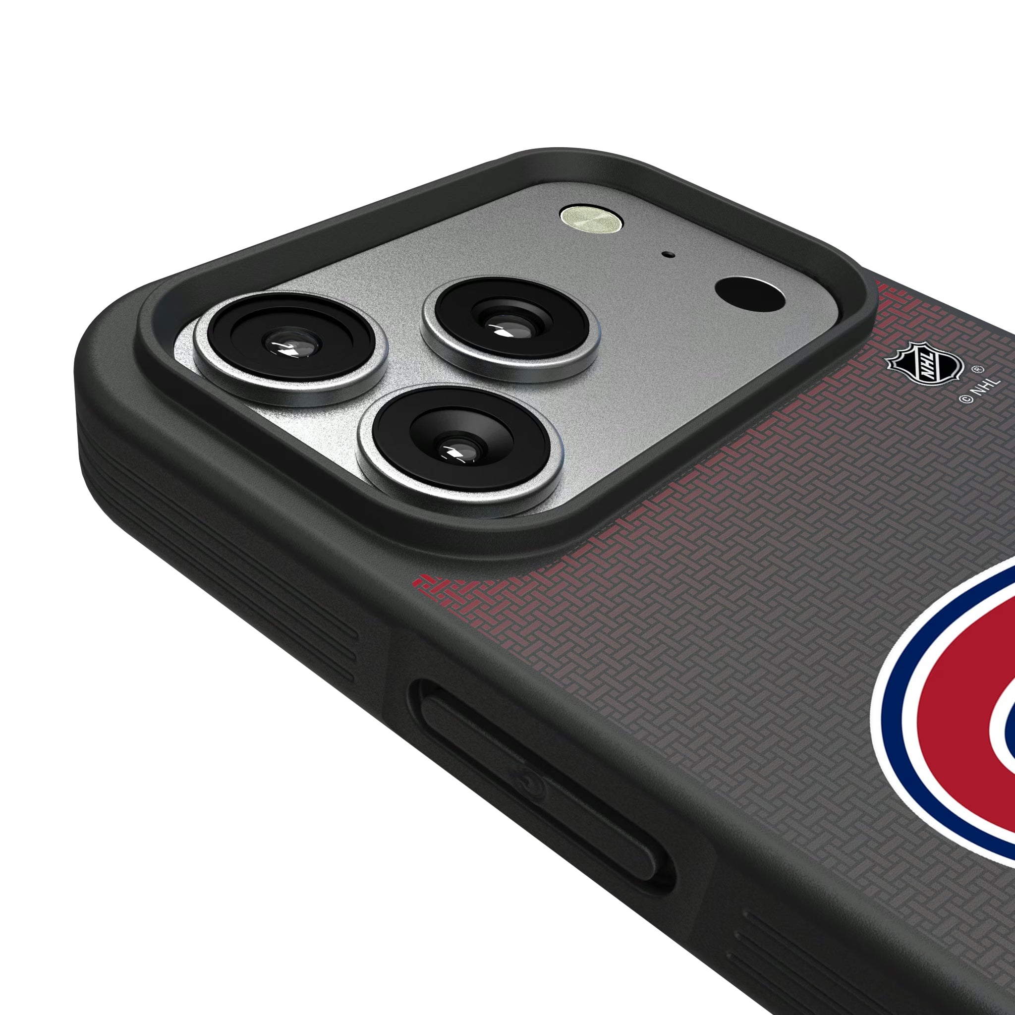 Montreal Canadiens Linen iPhone Bump Phone Case for Apple iPhone - Detail#Device_iPhone 17 Pro