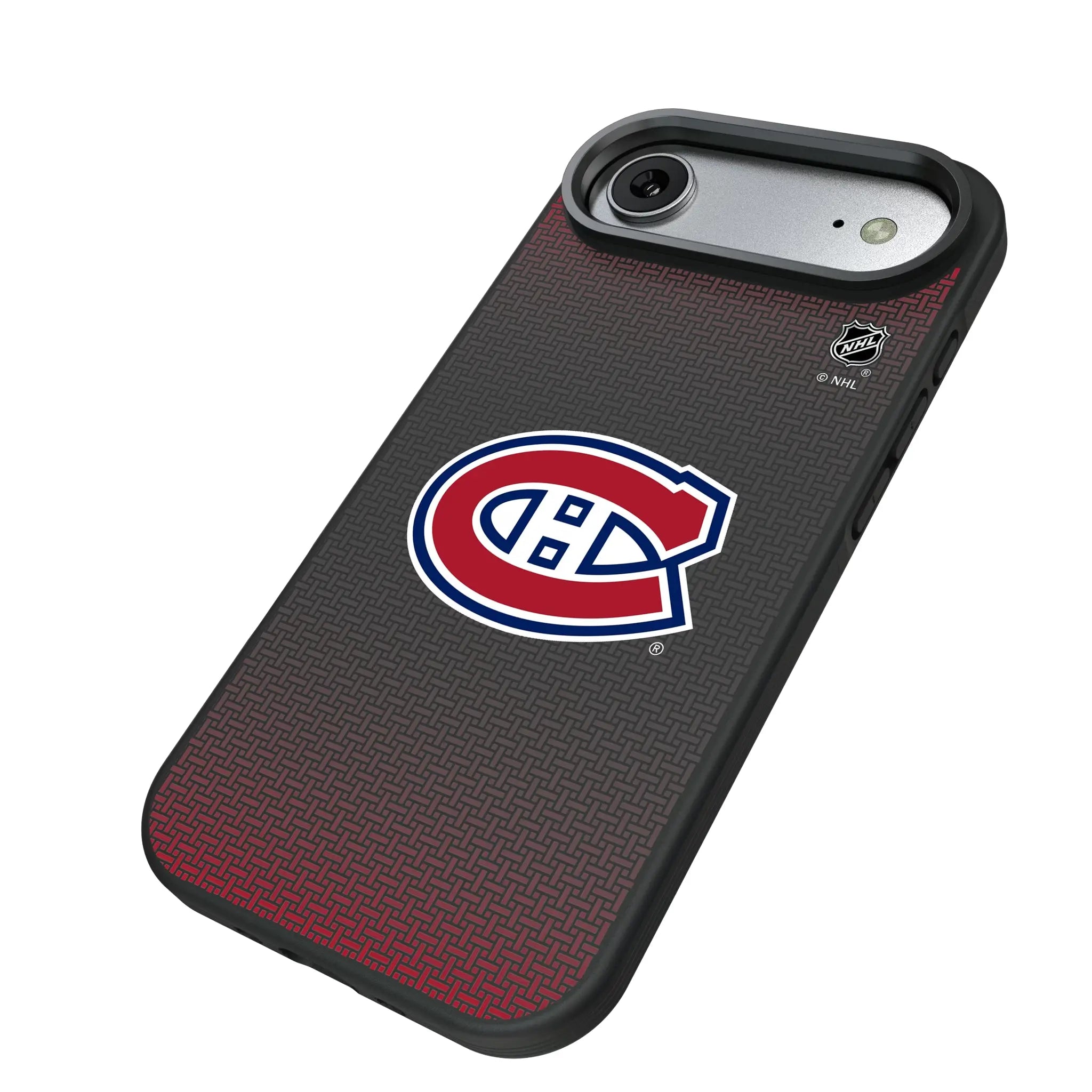 Montreal Canadiens Linen iPhone Bump Phone Case for Apple iPhone - Isometric View#Device_iPhone Air
