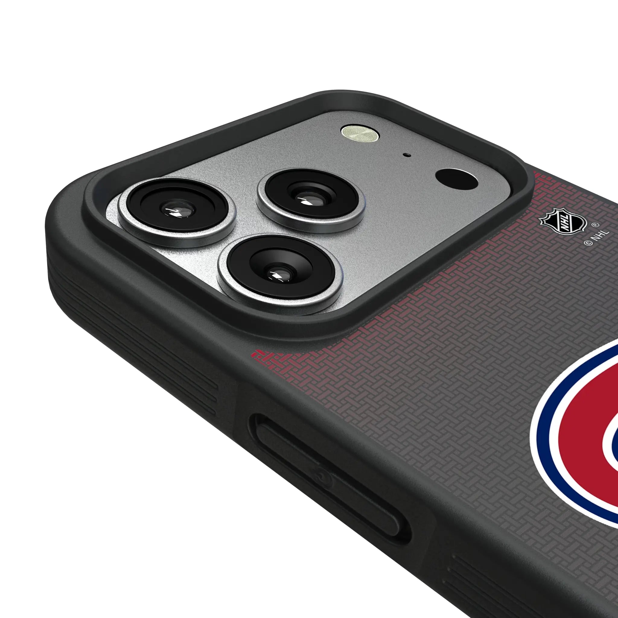 Montreal Canadiens Linen iPhone Bump Phone Case for Apple iPhone - Detail#Device_iPhone 17 Pro