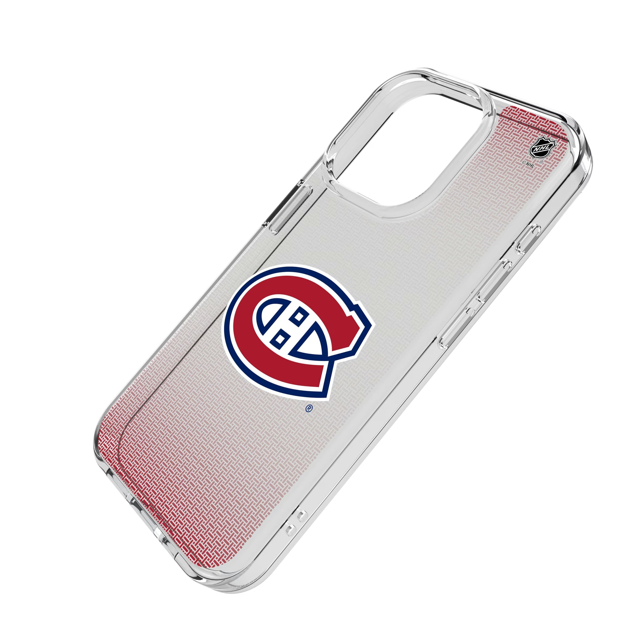Montreal Canadiens Linen iPhone Clear Phone Case for Apple iPhone - Isometric View
