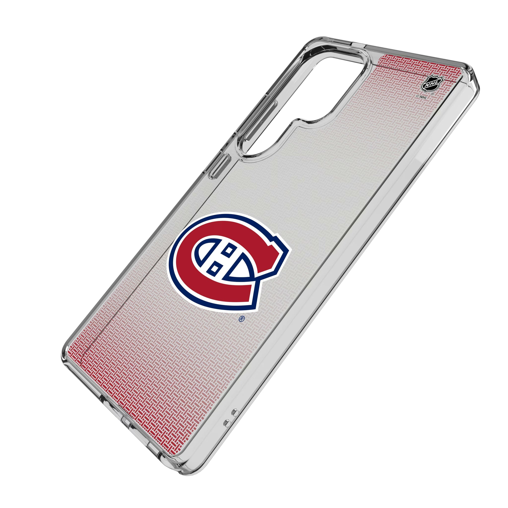 Montreal Canadiens Linen Galaxy Clear Phone Case for Samsung Galaxy - Isometric View