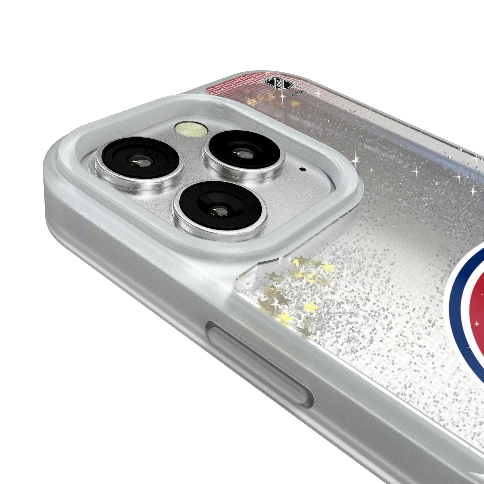 Montreal Canadiens Linen iPhone Glitter Phone Case for Apple iPhone - Detail#Device_iPhone 16 Pro