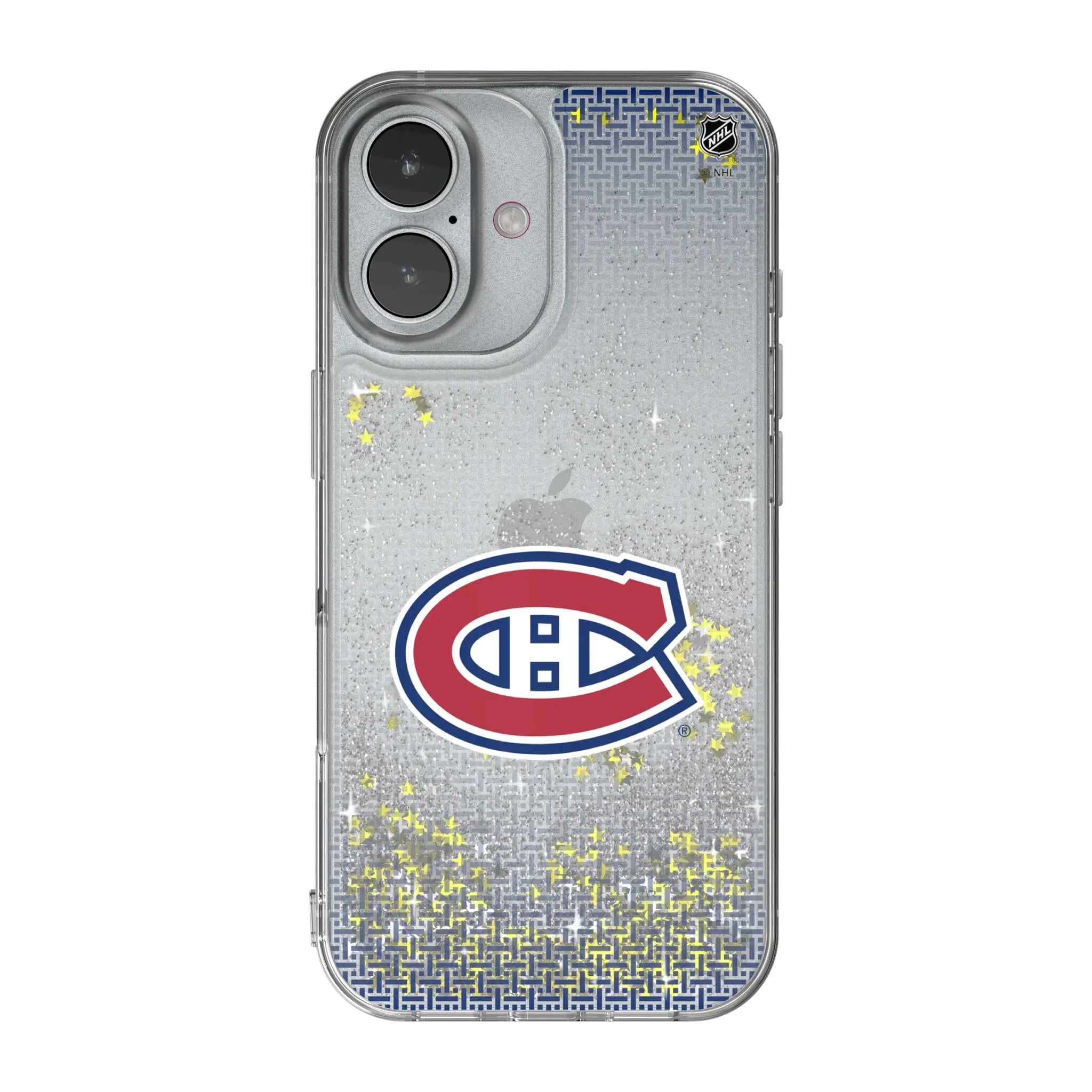 Montreal Canadiens Linen iPhone Glitter Phone Case for Apple iPhone