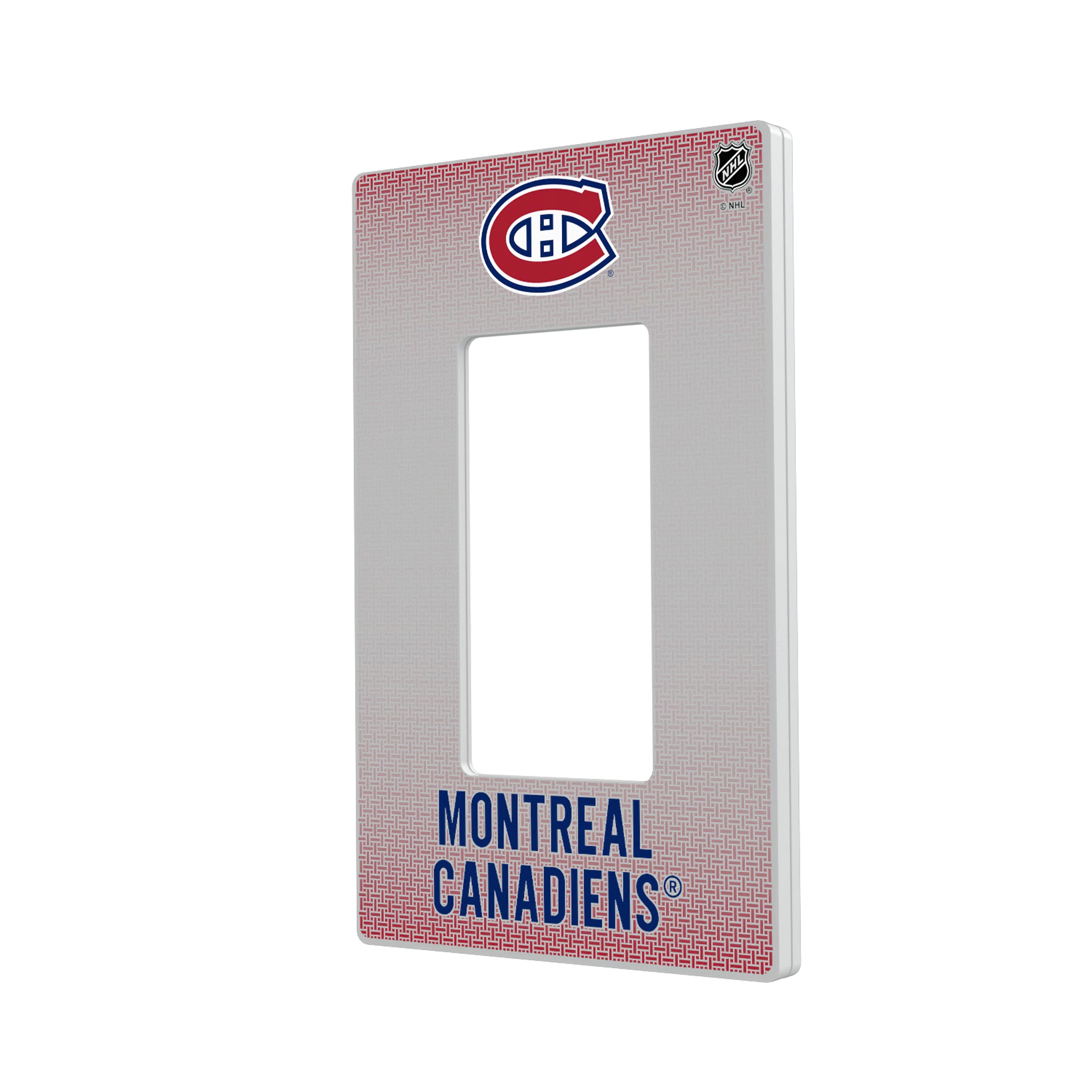 Montreal Canadiens Linen Hidden-Screw Light Switch Plate#Style_Single Rocker