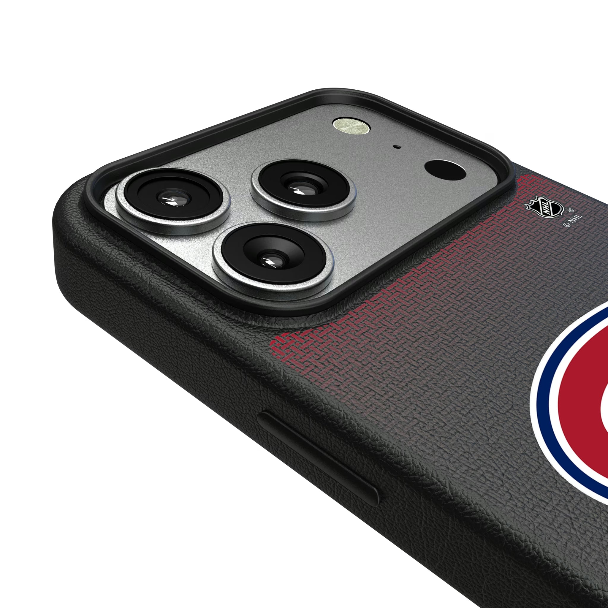 Montreal Canadiens Linen iPhone MagSafe Compatible Phone Case for Apple iPhone - Detail#Device_iPhone 17 Pro