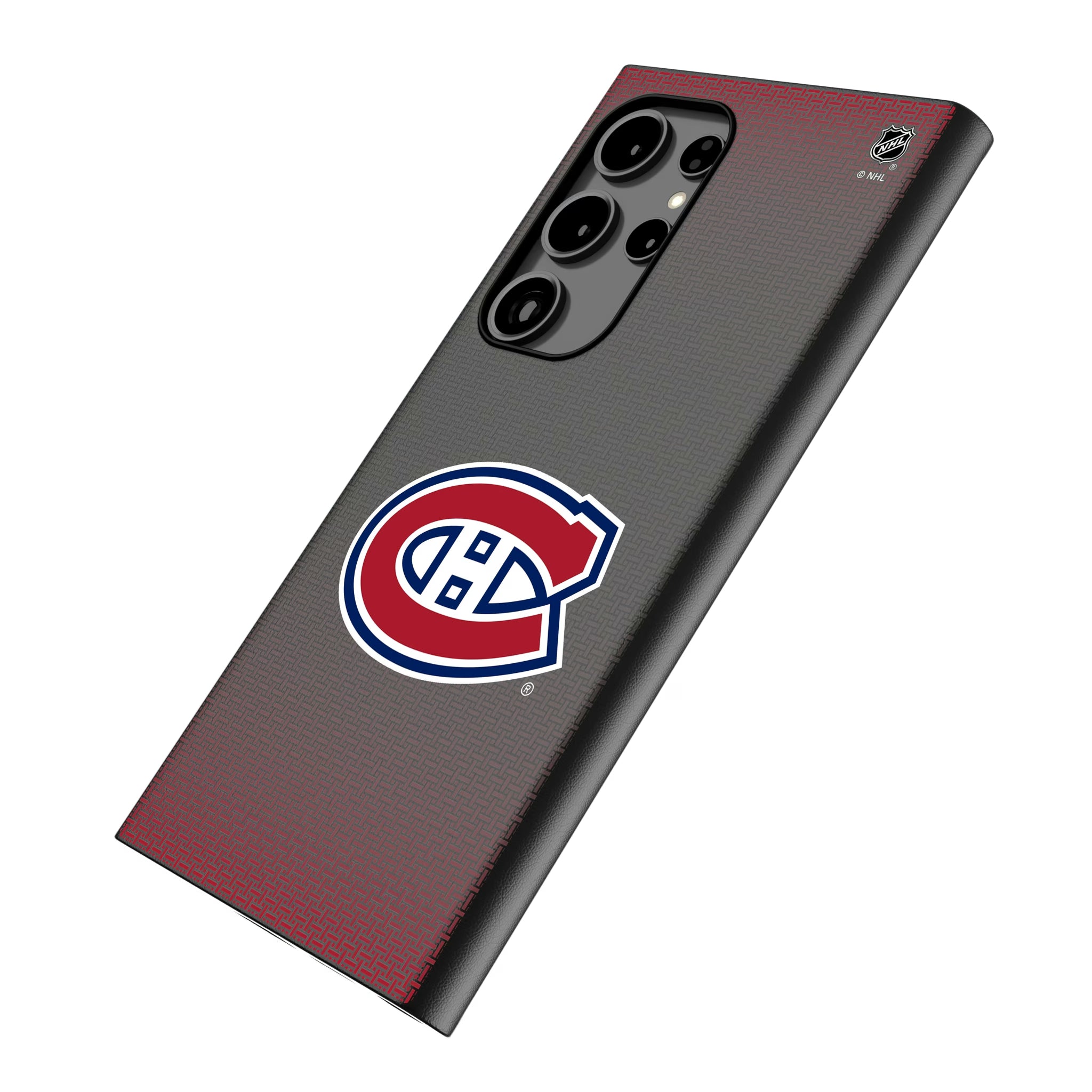 Montreal Canadiens Linen Galaxy MagSafe Compatible Phone Case for Samsung Galaxy - Isometric View