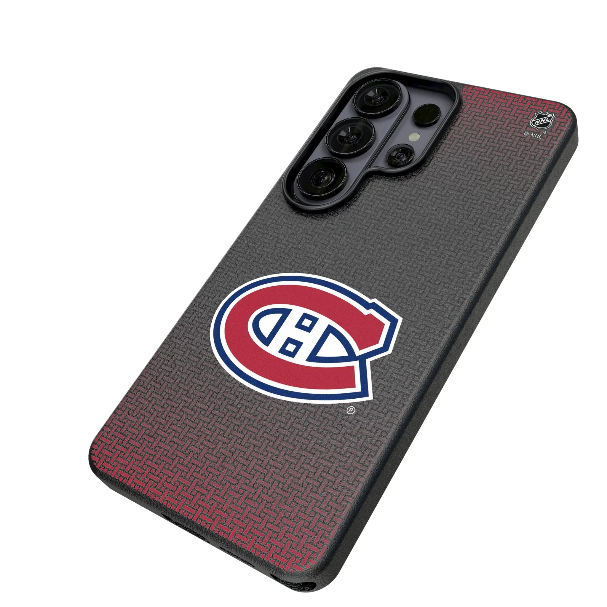 Montreal Canadiens Linen Galaxy MagSafe Compatible Phone Case for Samsung Galaxy - Isometric View#Device_Galaxy S26 Ultra