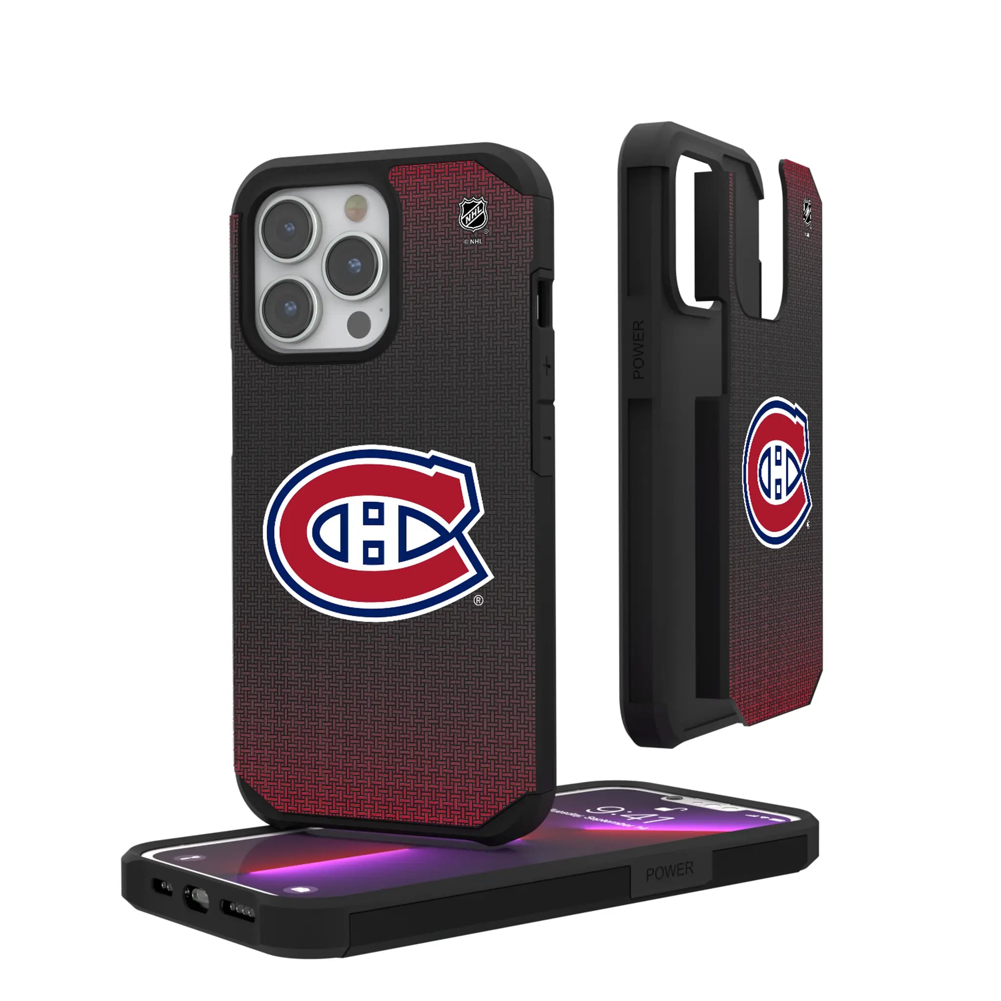 Montreal Canadiens Linen iPhone Rugged Phone Case for Apple iPhone