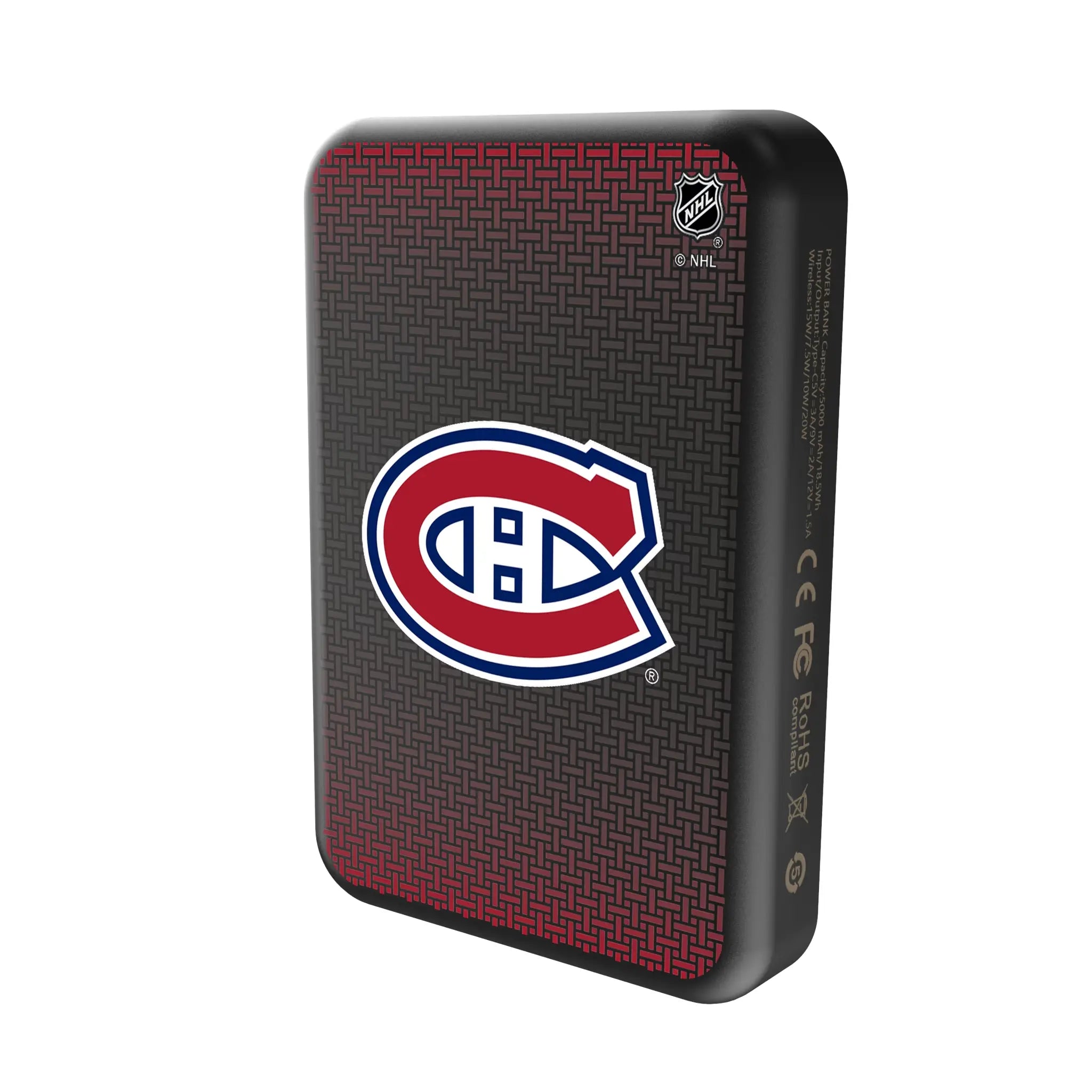 Montreal Canadiens Linen Wireless Mag Power Bank