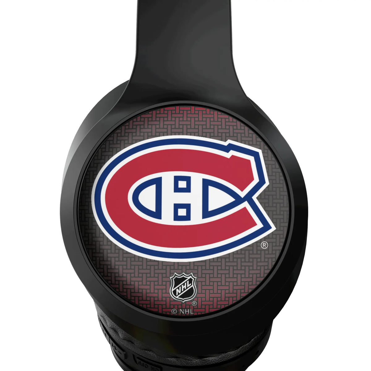 Montreal Canadiens Linen Wireless Over-Ear Headphones With Case - Detail