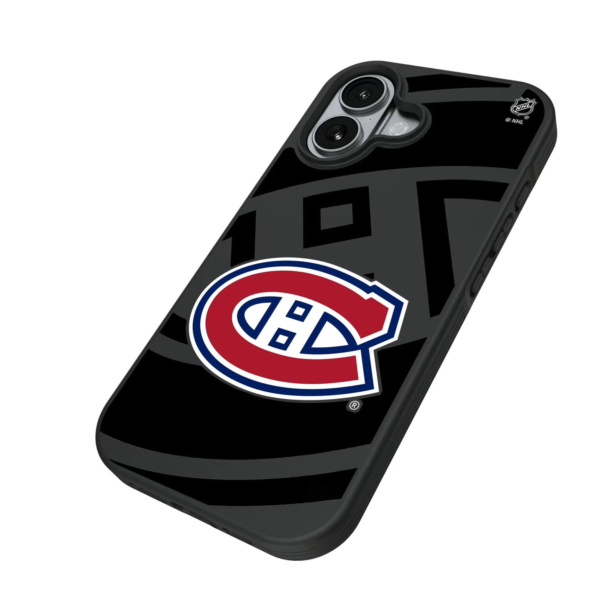 Montreal Canadiens Monocolor Tilt iPhone Bump Phone Case for Apple iPhone - Isometric View#Device_iPhone 17