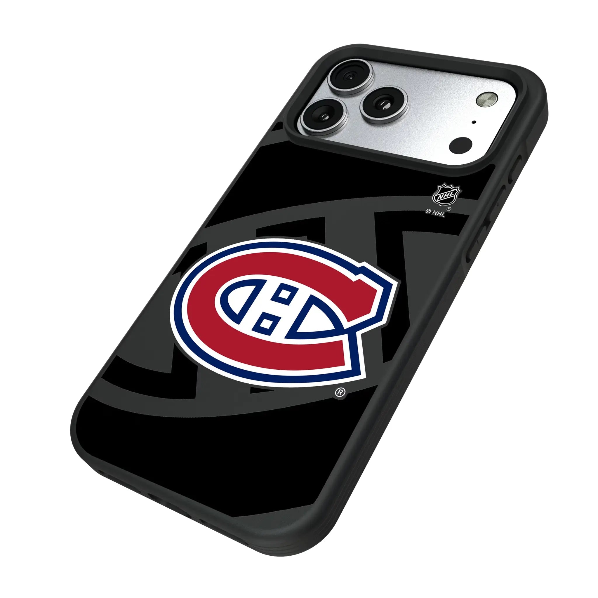 Montreal Canadiens Monocolor Tilt iPhone Bump Phone Case for Apple iPhone - Isometric View#Device_iPhone 17 Pro Max