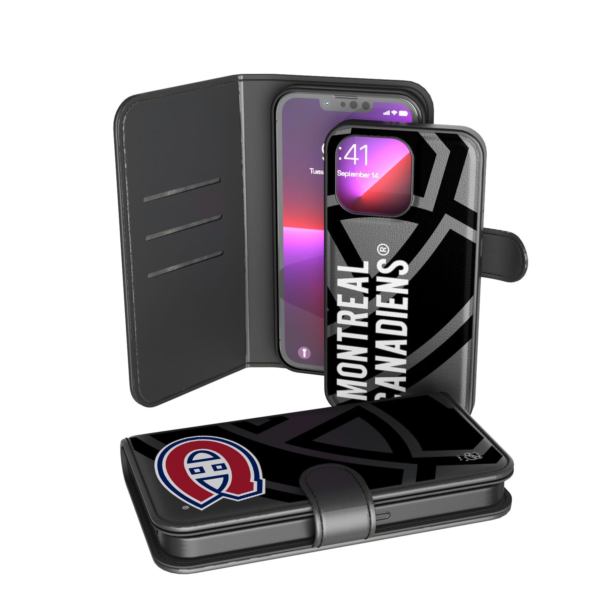 Montreal Canadiens Monocolor Tilt iPhone Wallet Phone Case for Apple iPhone