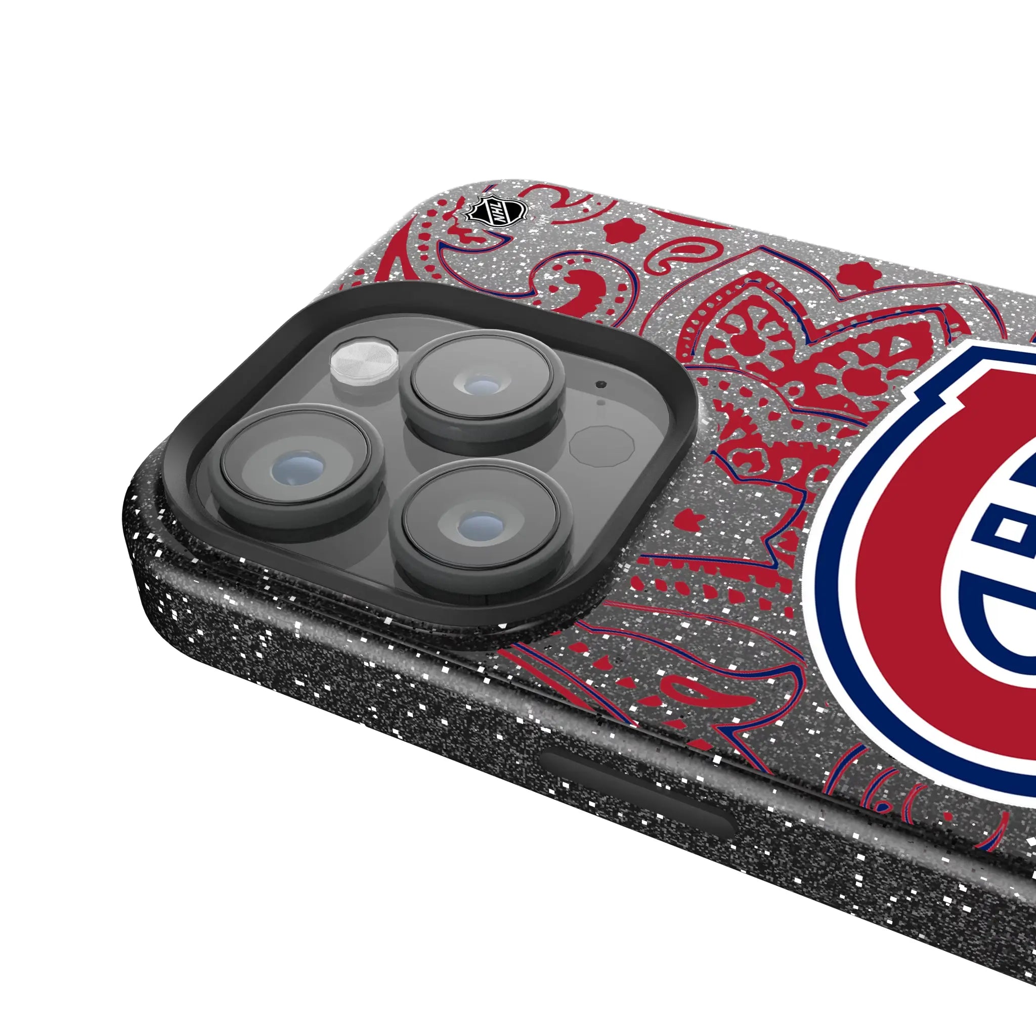 Montreal Canadiens Paisley iPhone Bling Phone Case for Apple iPhone - Detail