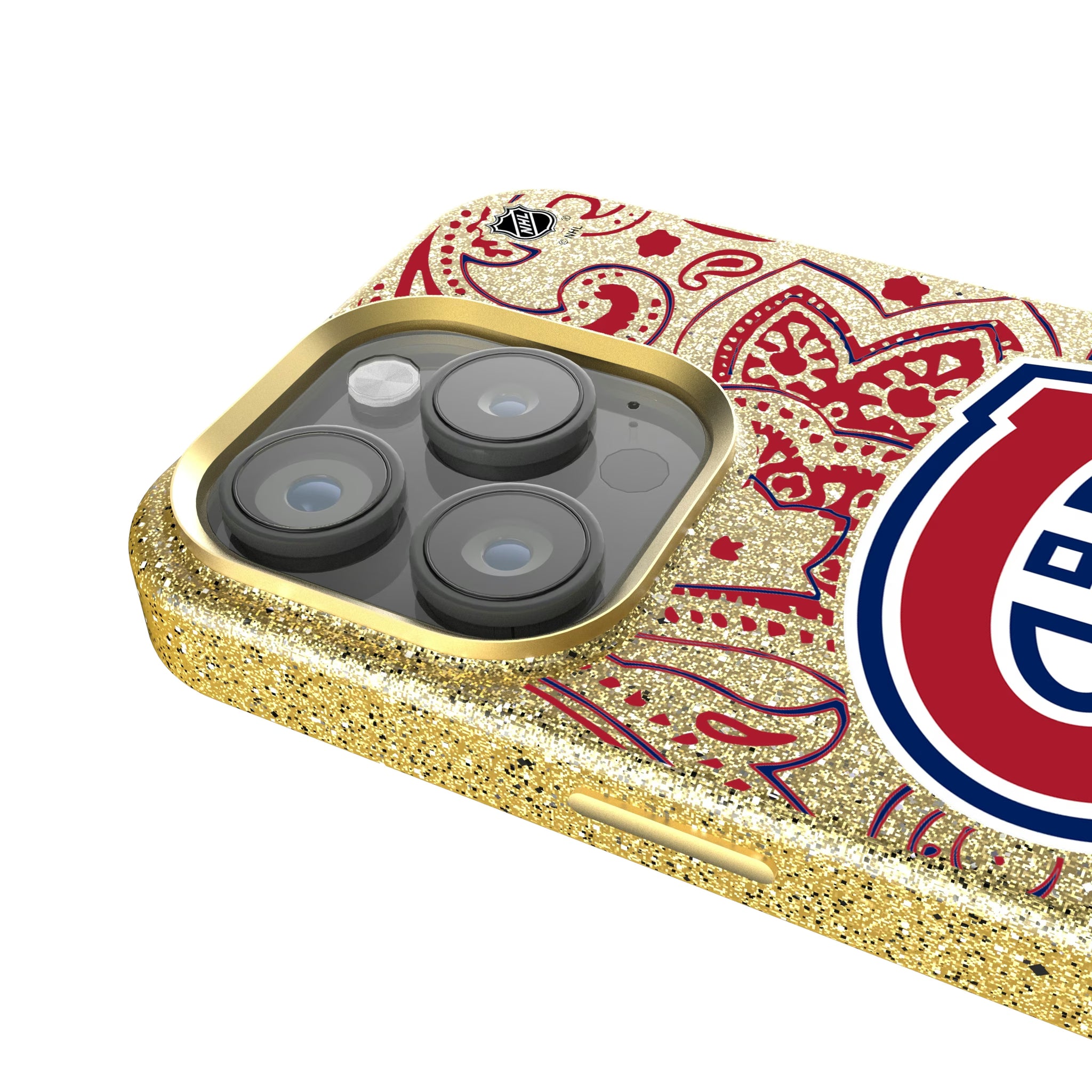Montreal Canadiens Paisley iPhone Bling Phone Case for Apple iPhone - Detail