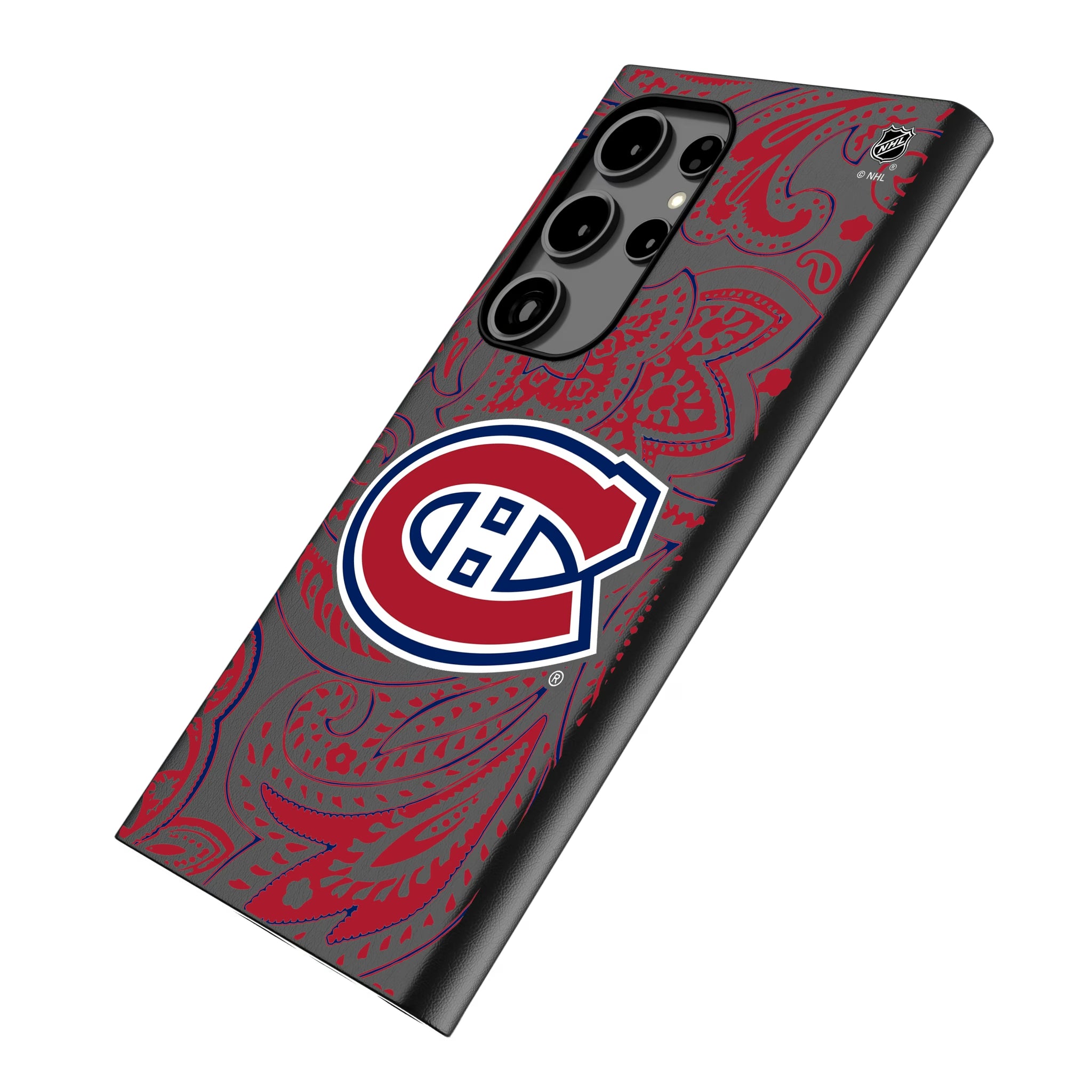 Montreal Canadiens Paisley Galaxy MagSafe Compatible Phone Case for Samsung Galaxy - Isometric View