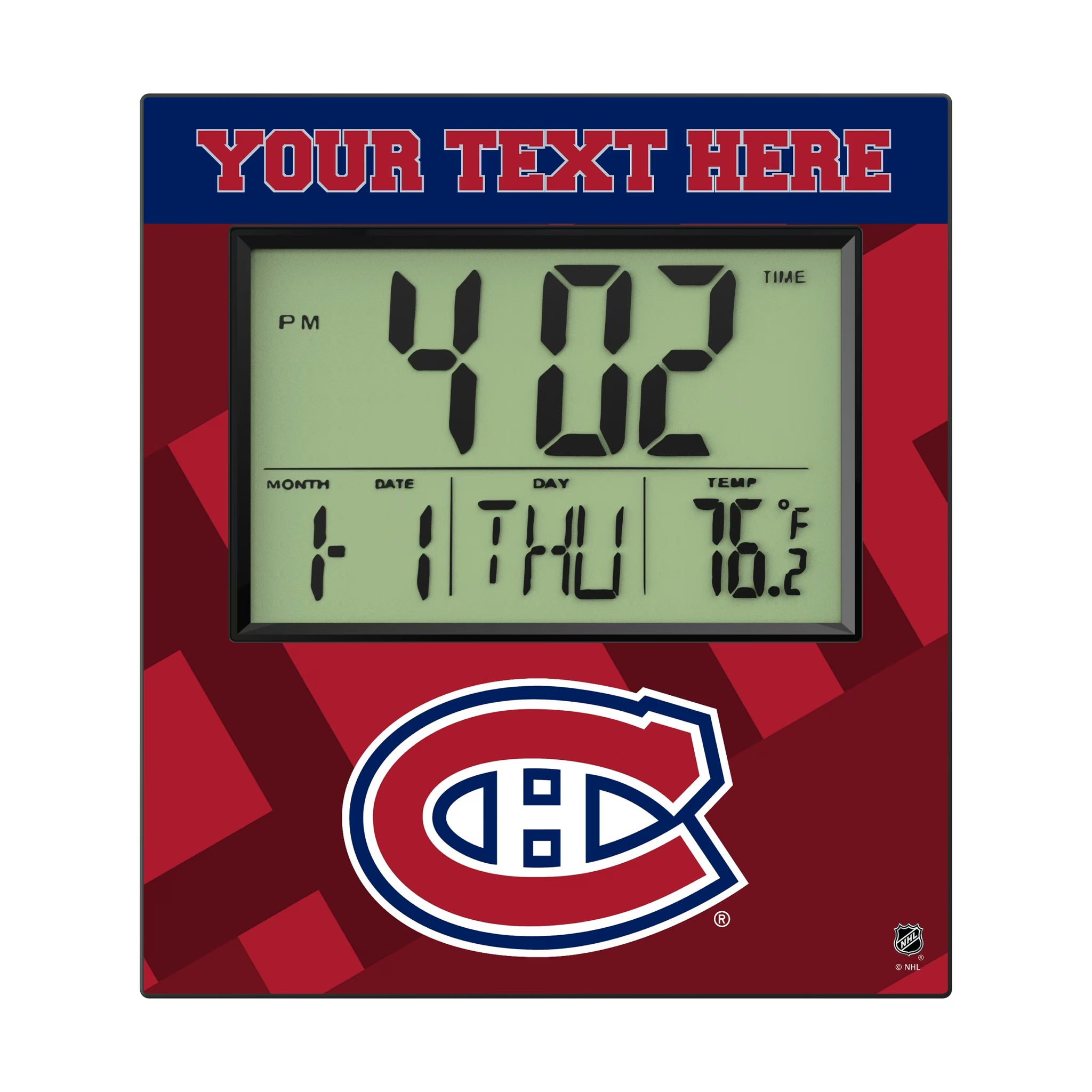 Montreal Canadiens Personalized Color Block Wall Clock
