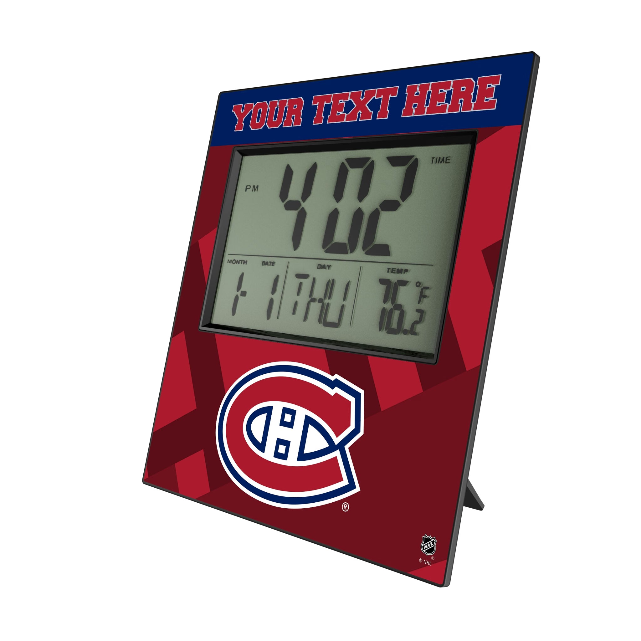 Montreal Canadiens Personalized Color Block Wall Clock