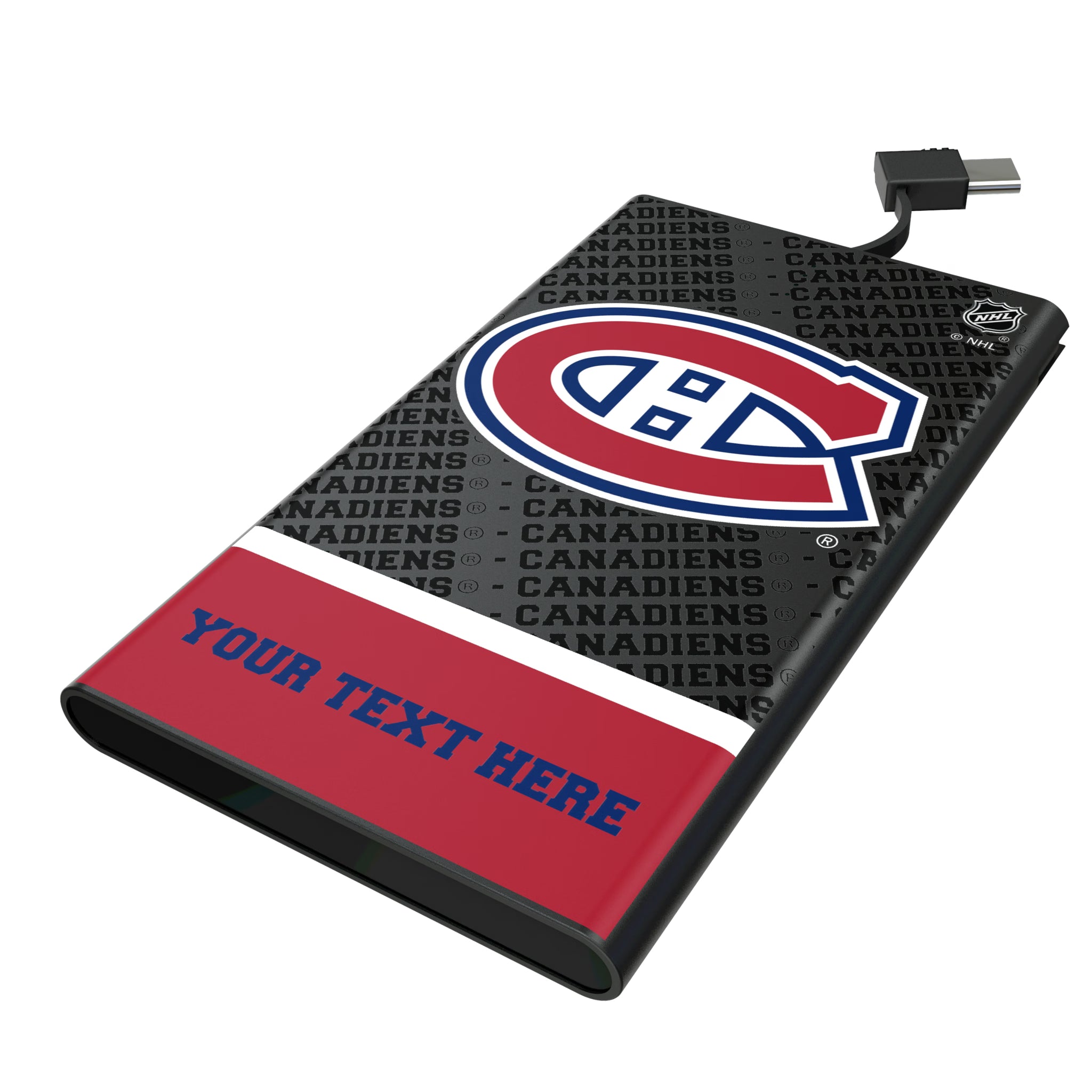 Montreal Canadiens Personalized EndZone Plus 5000mAh Flat Powerbank