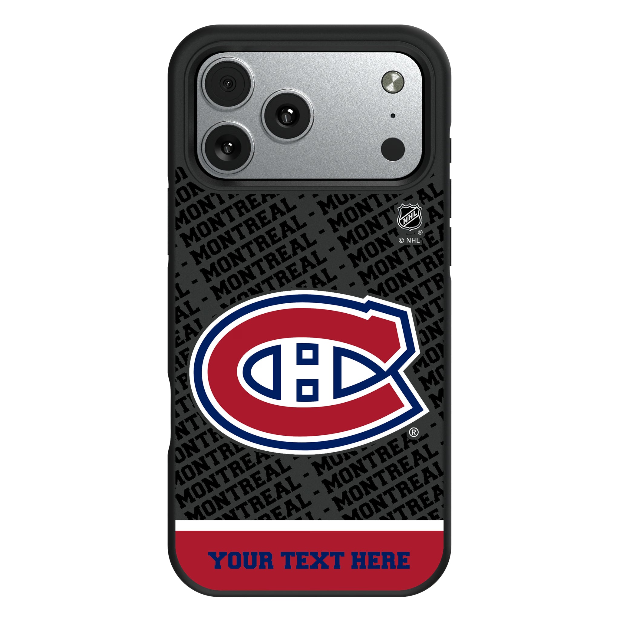 Montreal Canadiens Personalized EndZone Plus iPhone Bump Phone Case for Apple iPhone#Device_iPhone 17 Pro Max