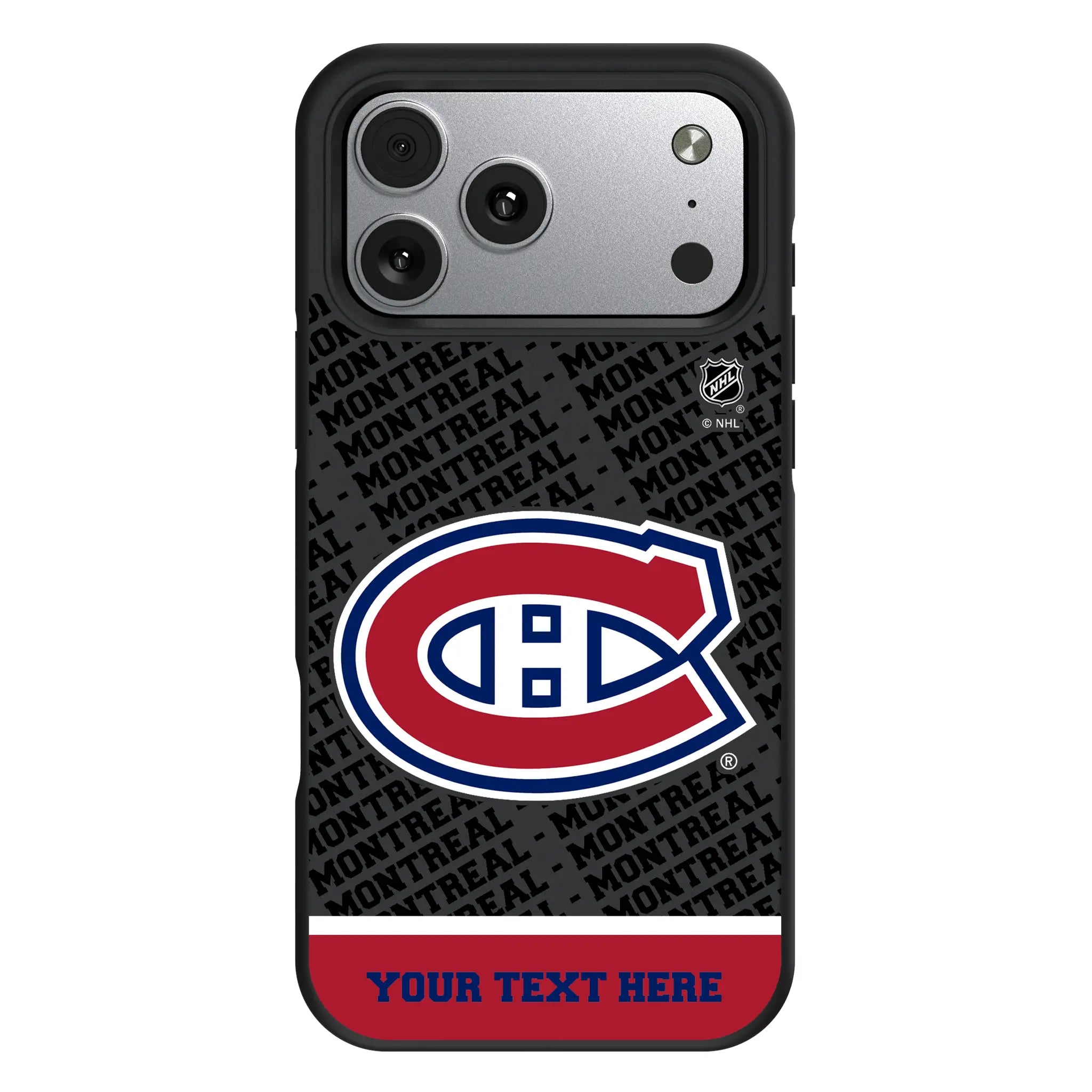 Montreal Canadiens Personalized EndZone Plus iPhone Bump Phone Case for Apple iPhone#Device_iPhone 17 Pro Max