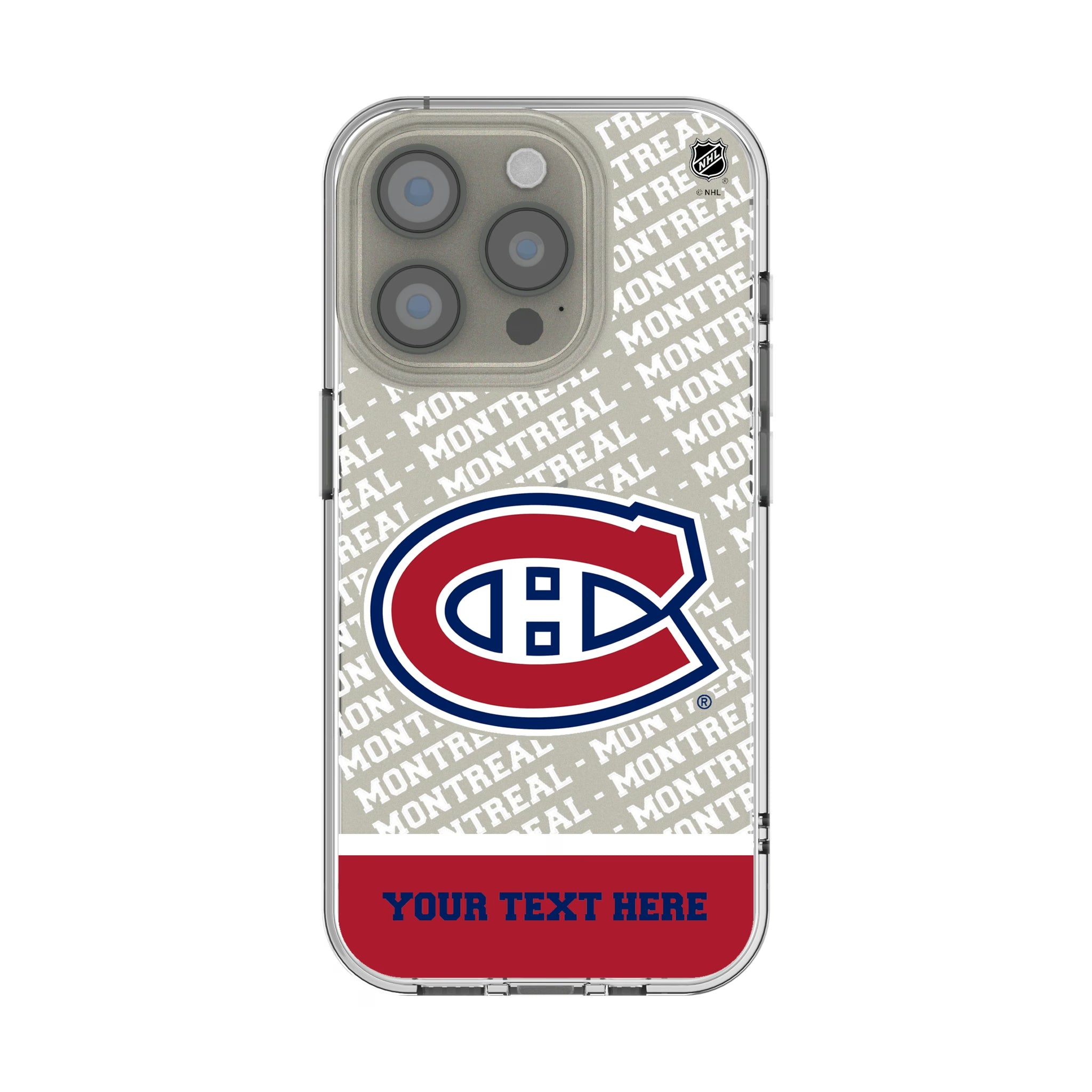 Montreal Canadiens Personalized EndZone Plus iPhone Clear Phone Case for Apple iPhone