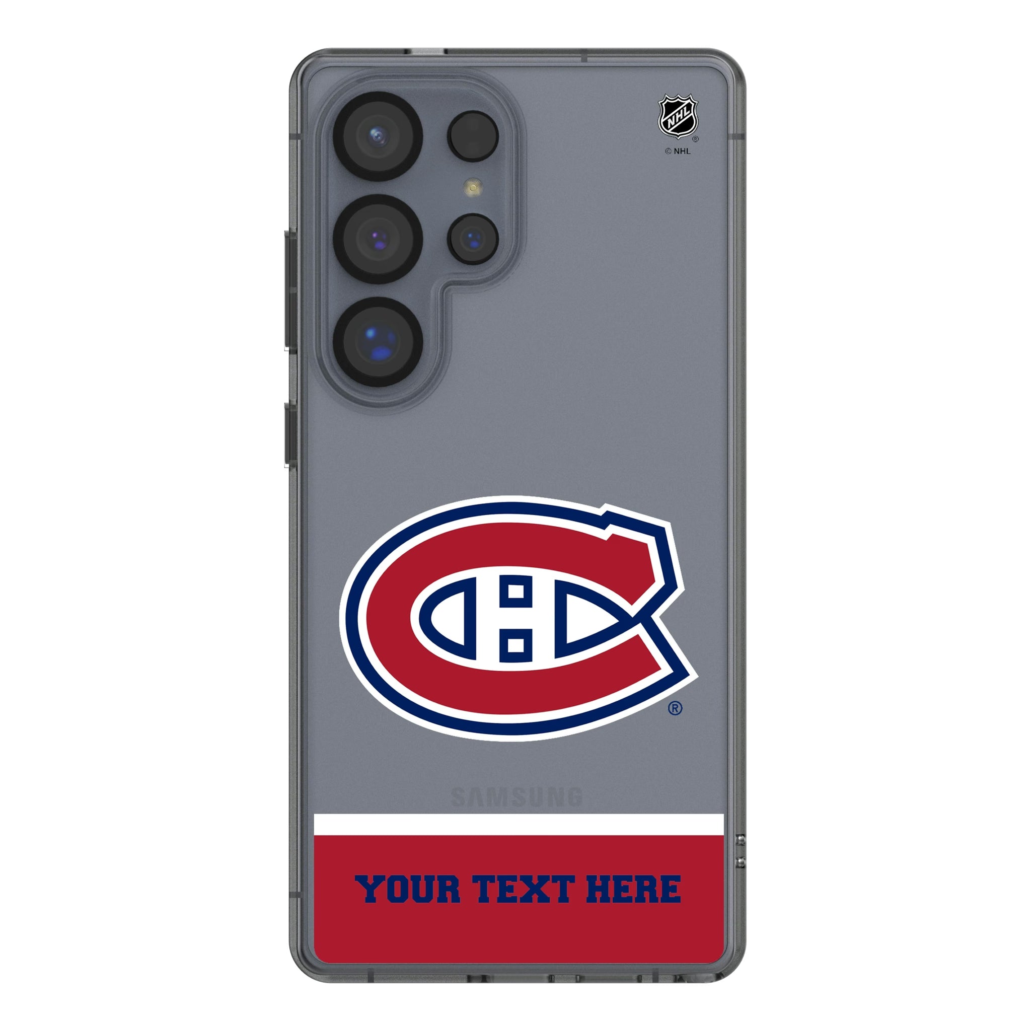 Montreal Canadiens Personalized EndZone Plus Galaxy Clear Phone Case for Samsung Galaxy