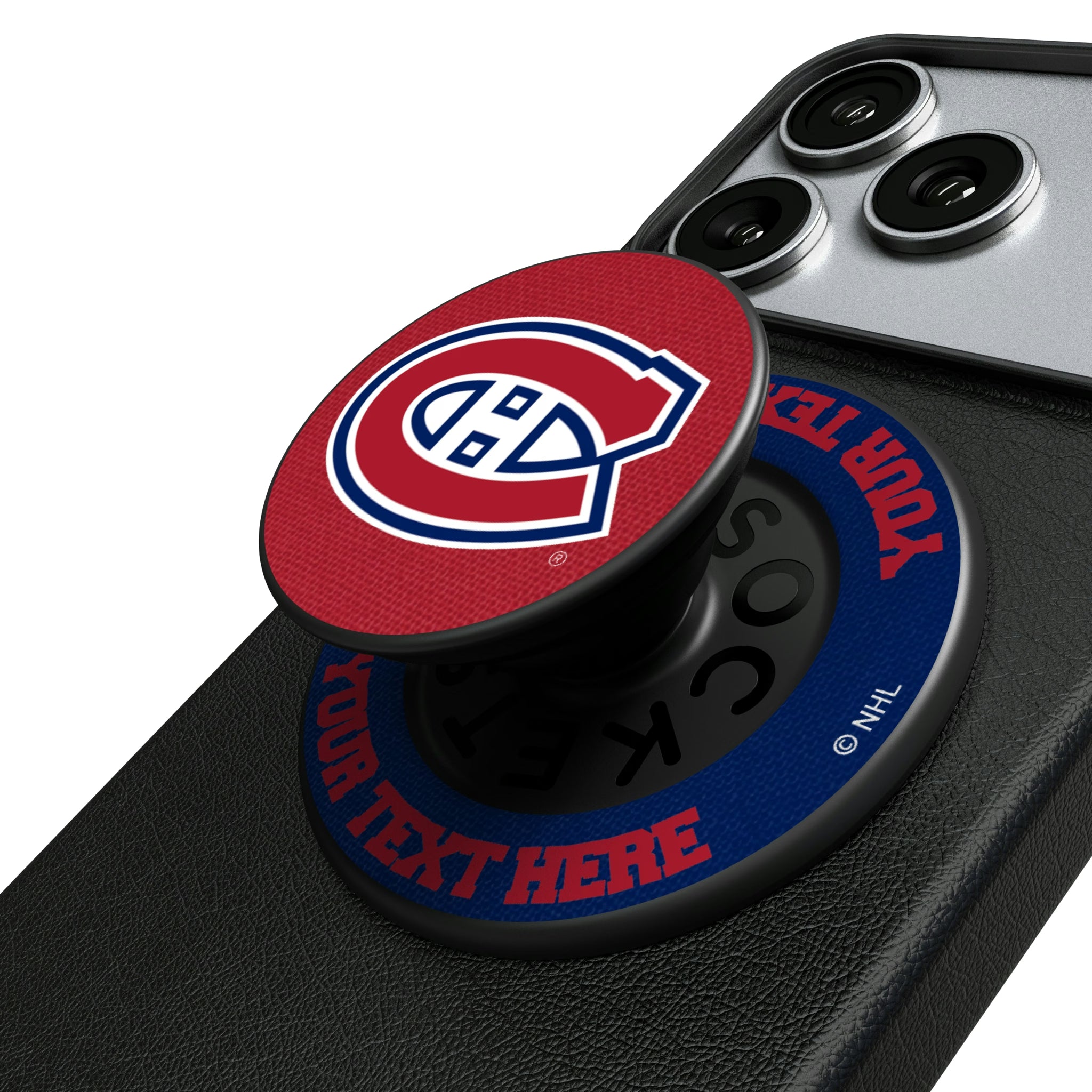 Montreal Canadiens Personalized Endzone Solid Popsockets Round Magnetic