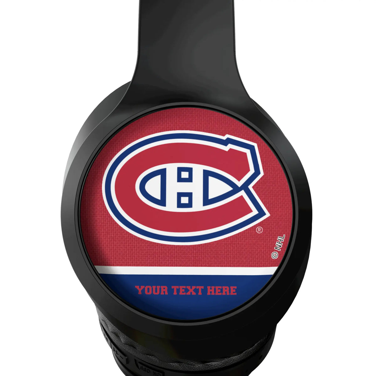 Montreal Canadiens Personalized Endzone Solid Wireless Over-Ear Headphones With Case - Detail