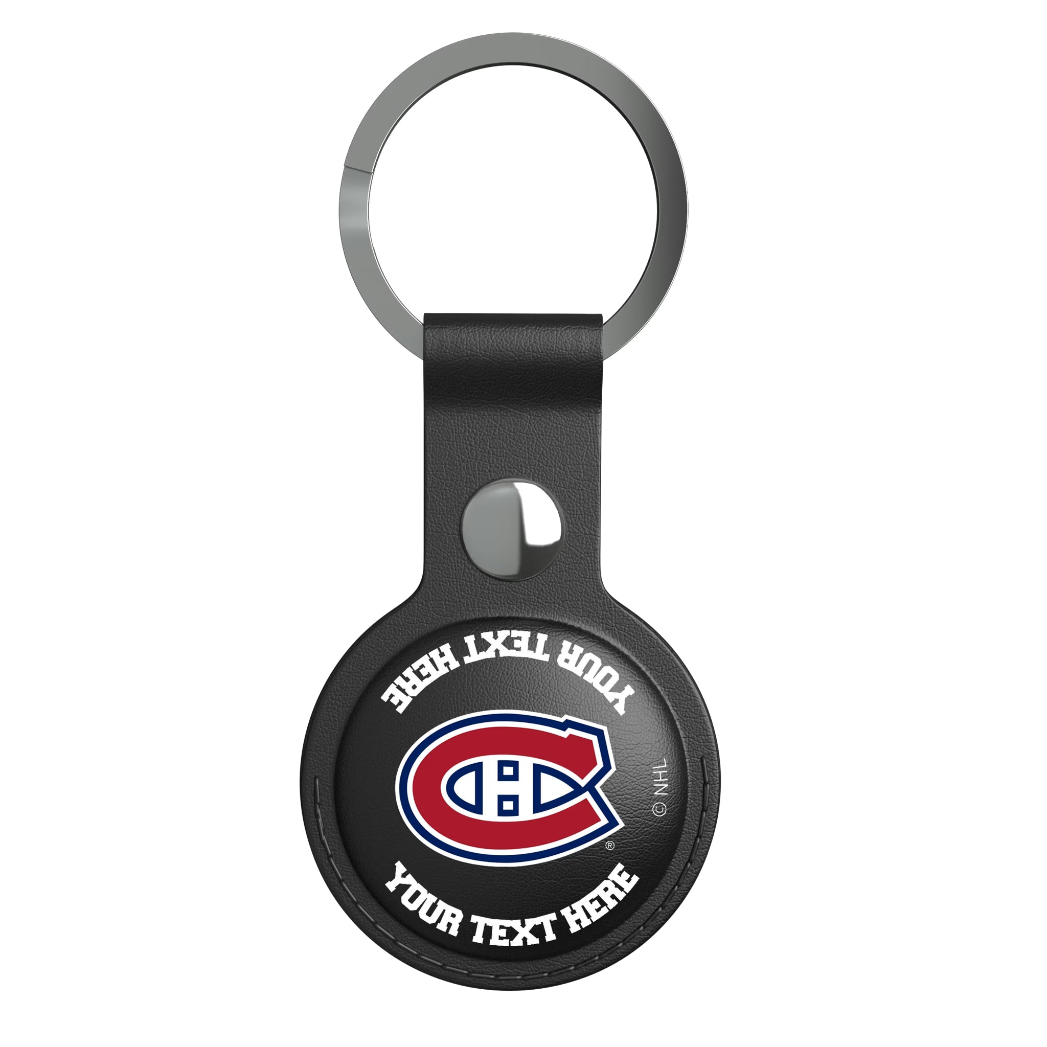 Montreal Canadiens Personalized Insignia AirTag Black Airtag Holder