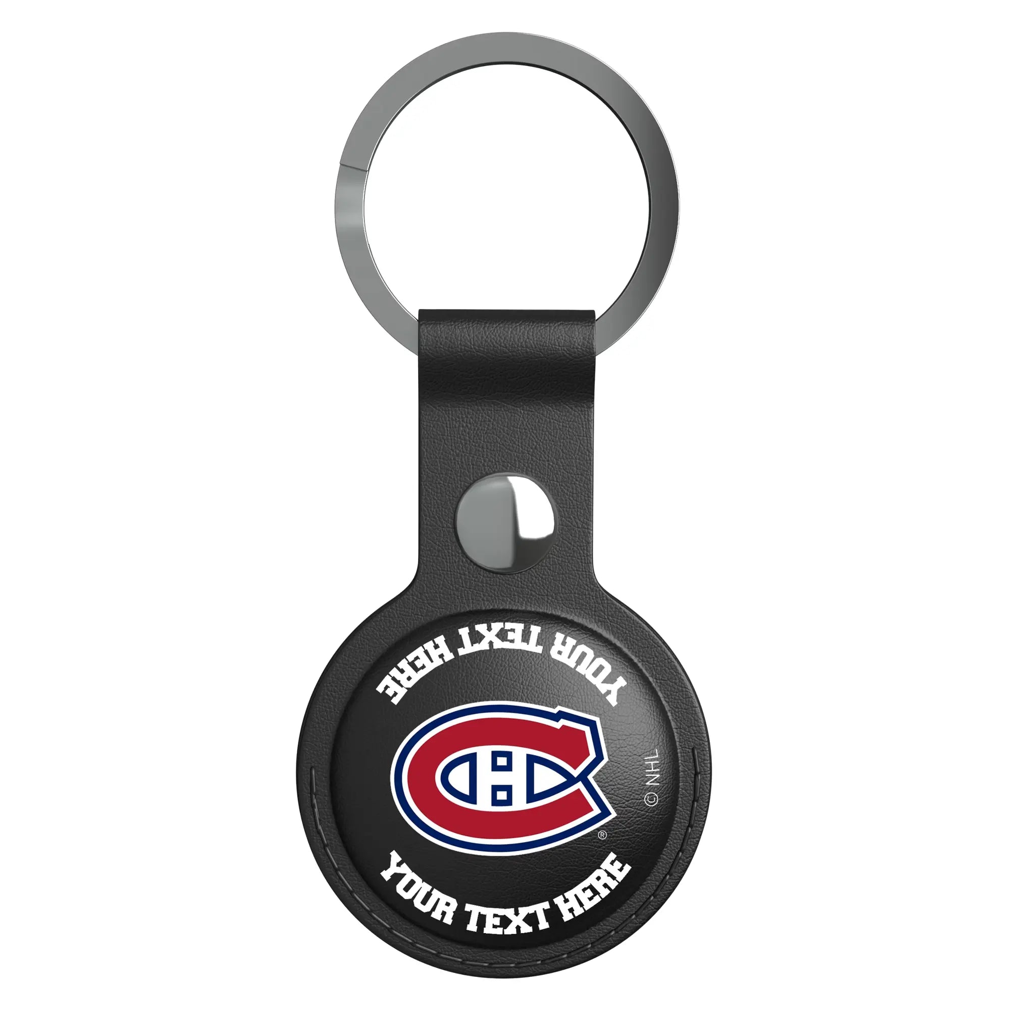 Montreal Canadiens Personalized Insignia AirTag Black Airtag Holder