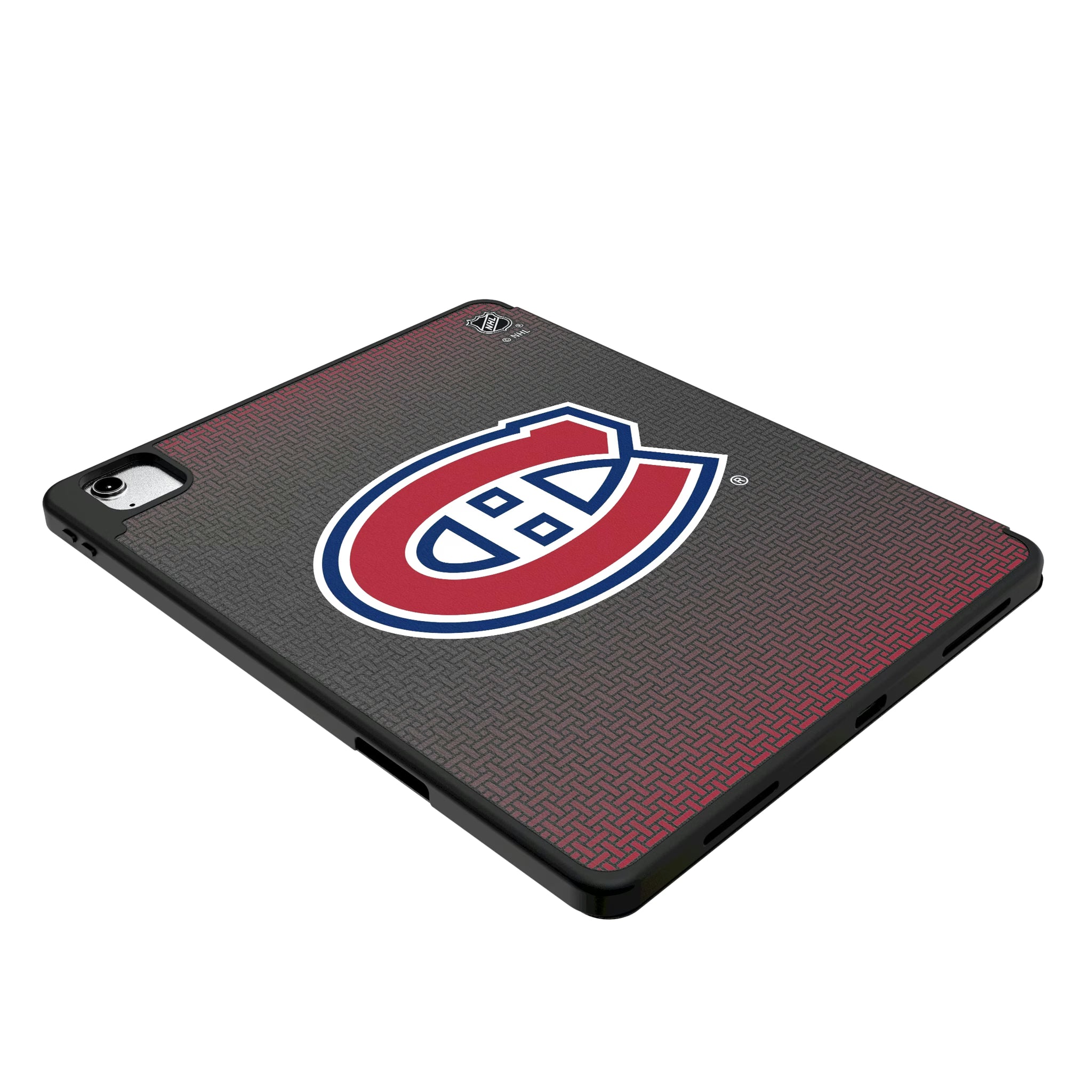 Montreal Canadiens Personalized Linen iPad Tablet Case for Apple iPad - Isometric View