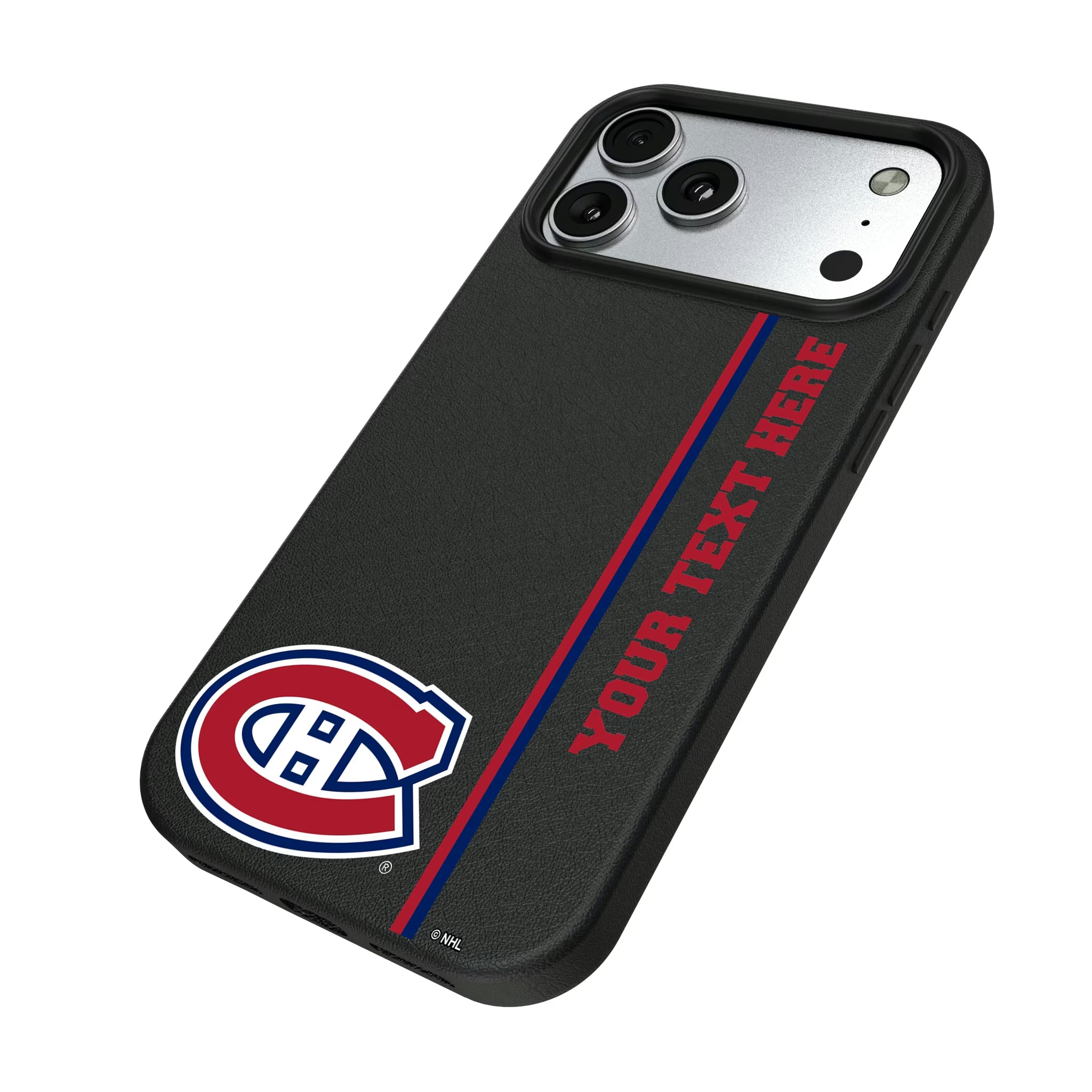 Montreal Canadiens Personalized Sidebard iPhone MagSafe Compatible Phone Case for Apple iPhone - Isometric View#Device_iPhone 17 Pro Max