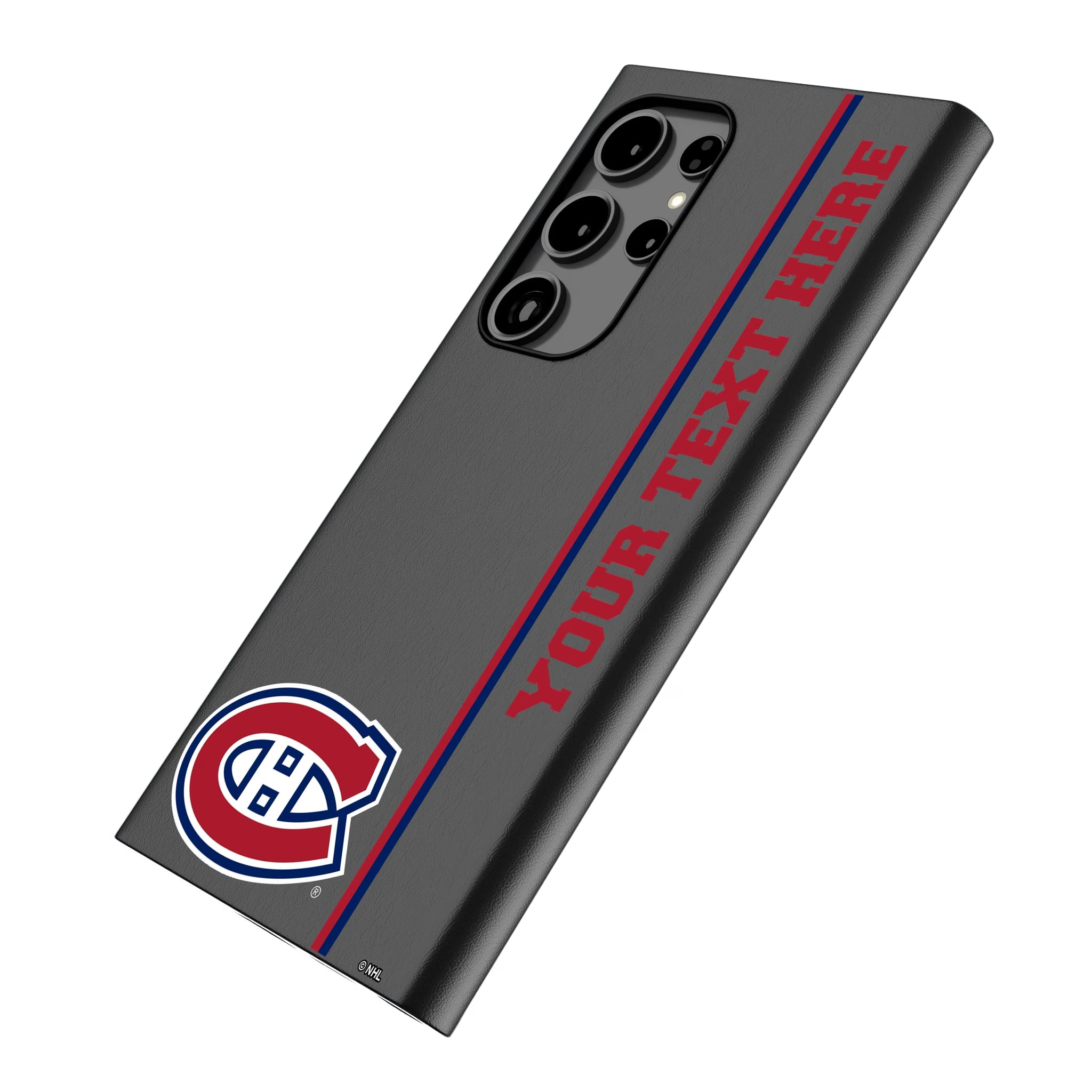 Montreal Canadiens Personalized Sidebard Galaxy MagSafe Compatible Phone Case for Samsung Galaxy - Isometric View