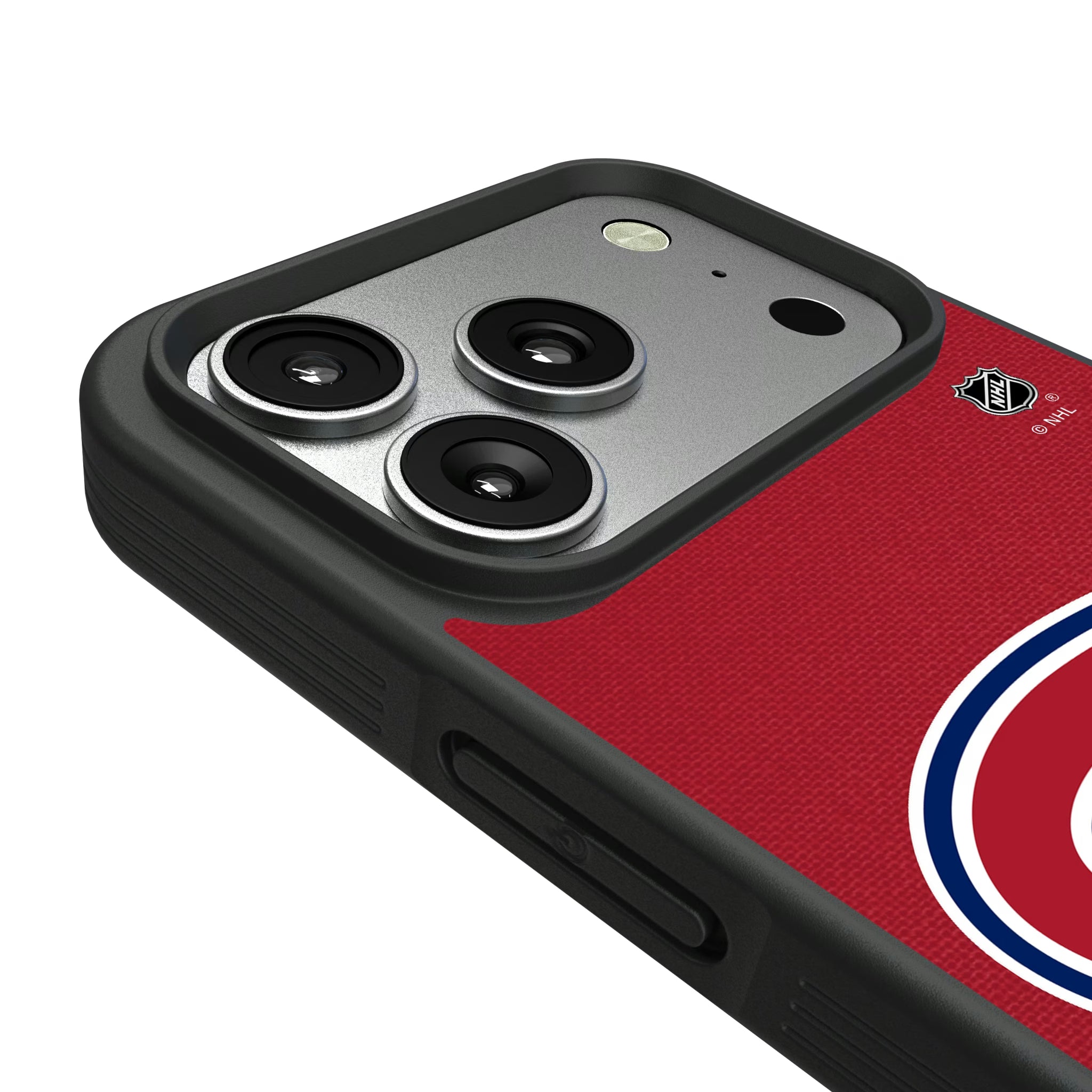 Montreal Canadiens Personalized Stripe iPhone Bump Phone Case for Apple iPhone - Detail#Device_iPhone 17 Pro