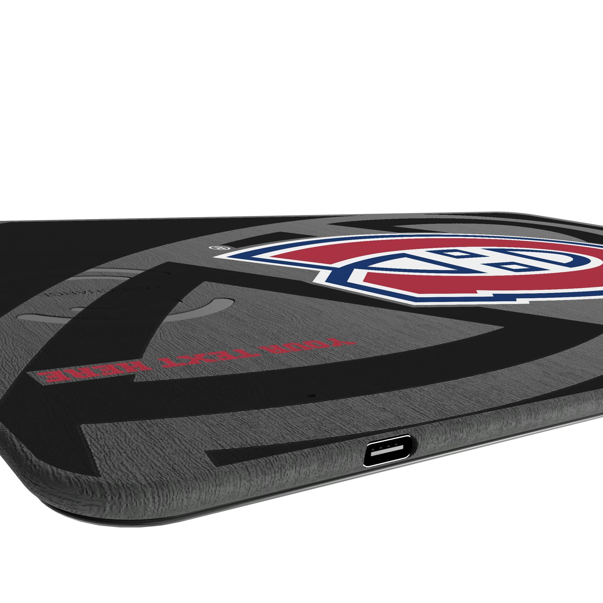 Montreal Canadiens Personalized Tilt 15-Watt Wireless Charger and Mouse Pad